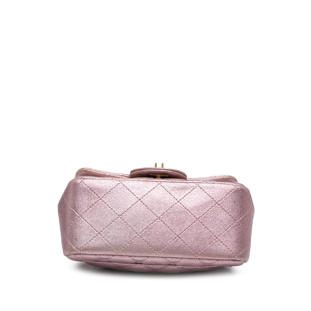 Chanel Mini Square Classic Metallic Calfskin Single Flap
