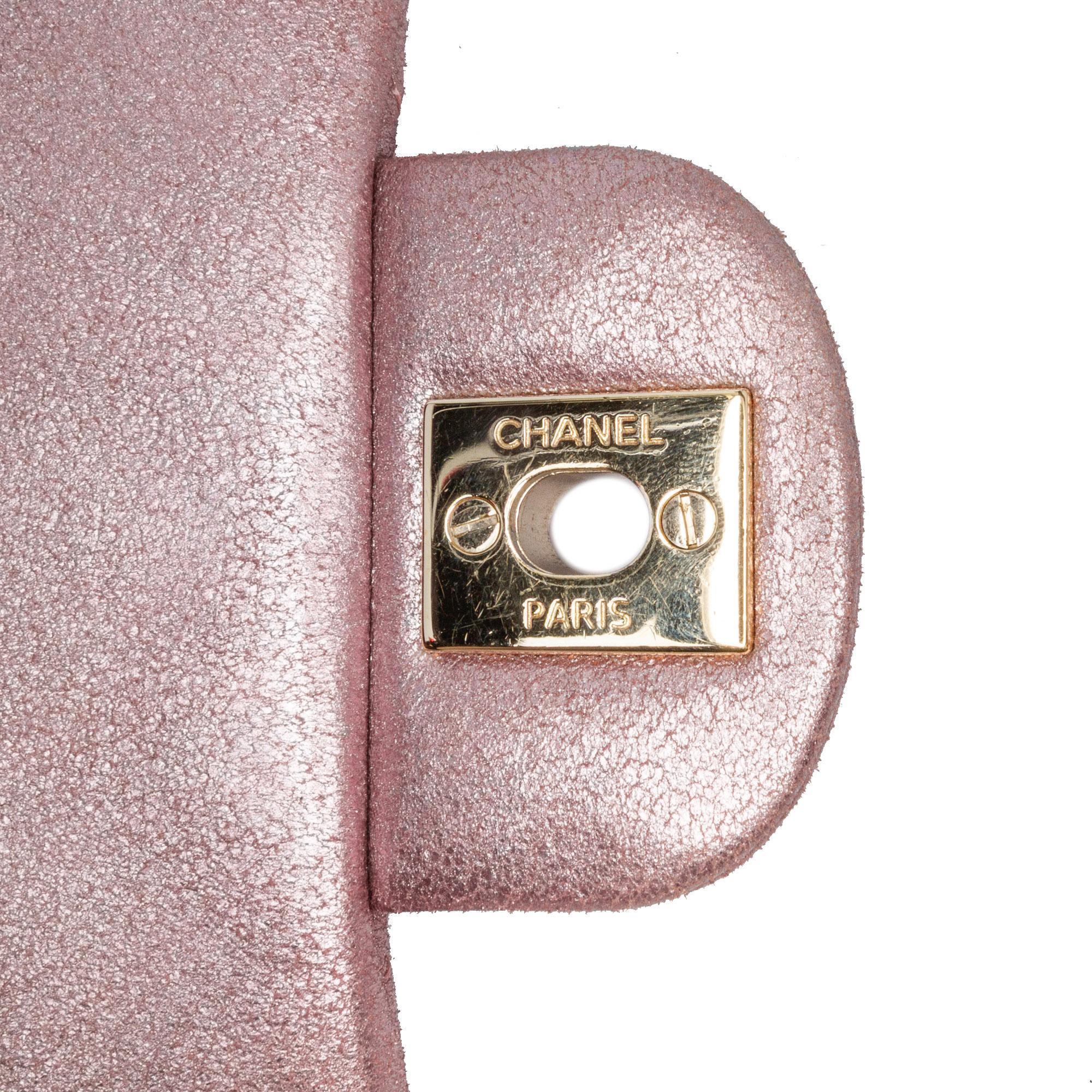 Chanel Mini Square Classic Metallic Calfskin Single Flap