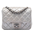Chanel Mini Square Classic Metallic Lambskin Single Flap