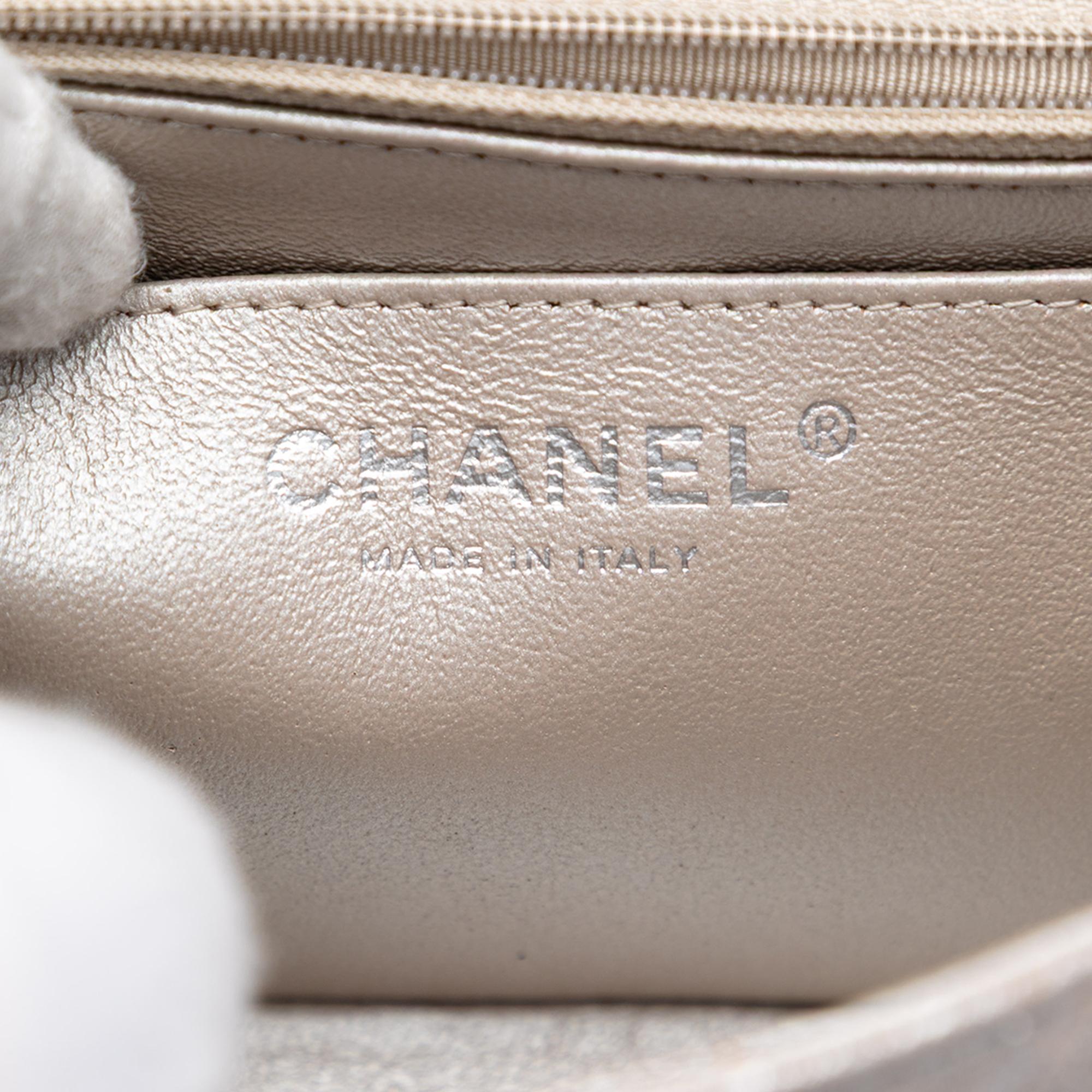 Chanel Mini Square Classic Metallic Lambskin Single Flap