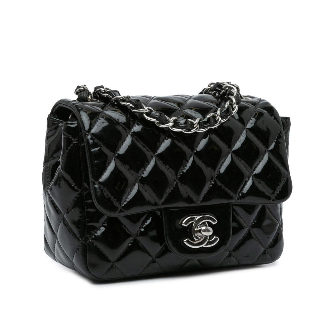 Chanel Mini Square Classic Patent Single Flap (SHG-vfasYd)