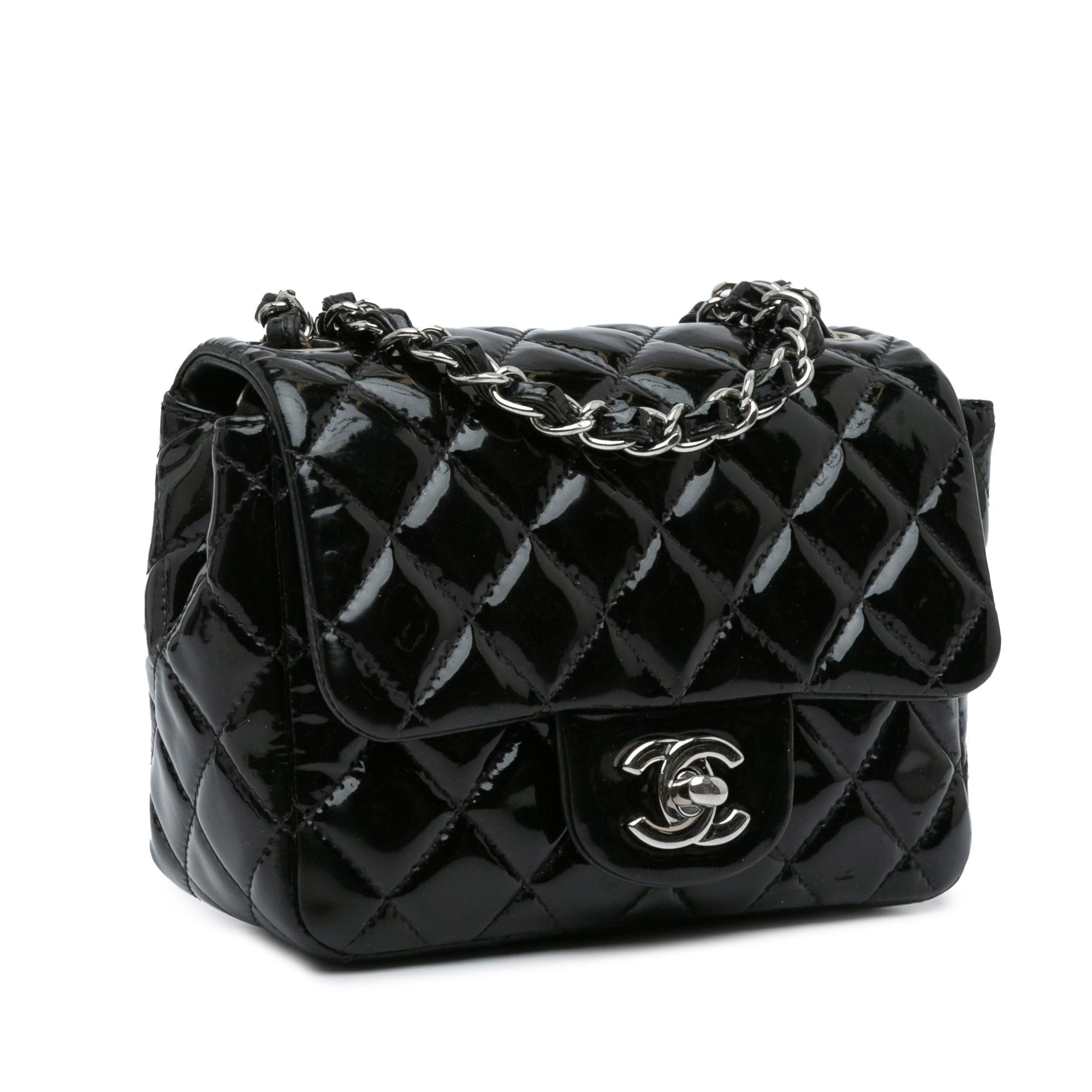 Chanel Mini Square Classic Patent Single Flap (SHG-vfasYd)