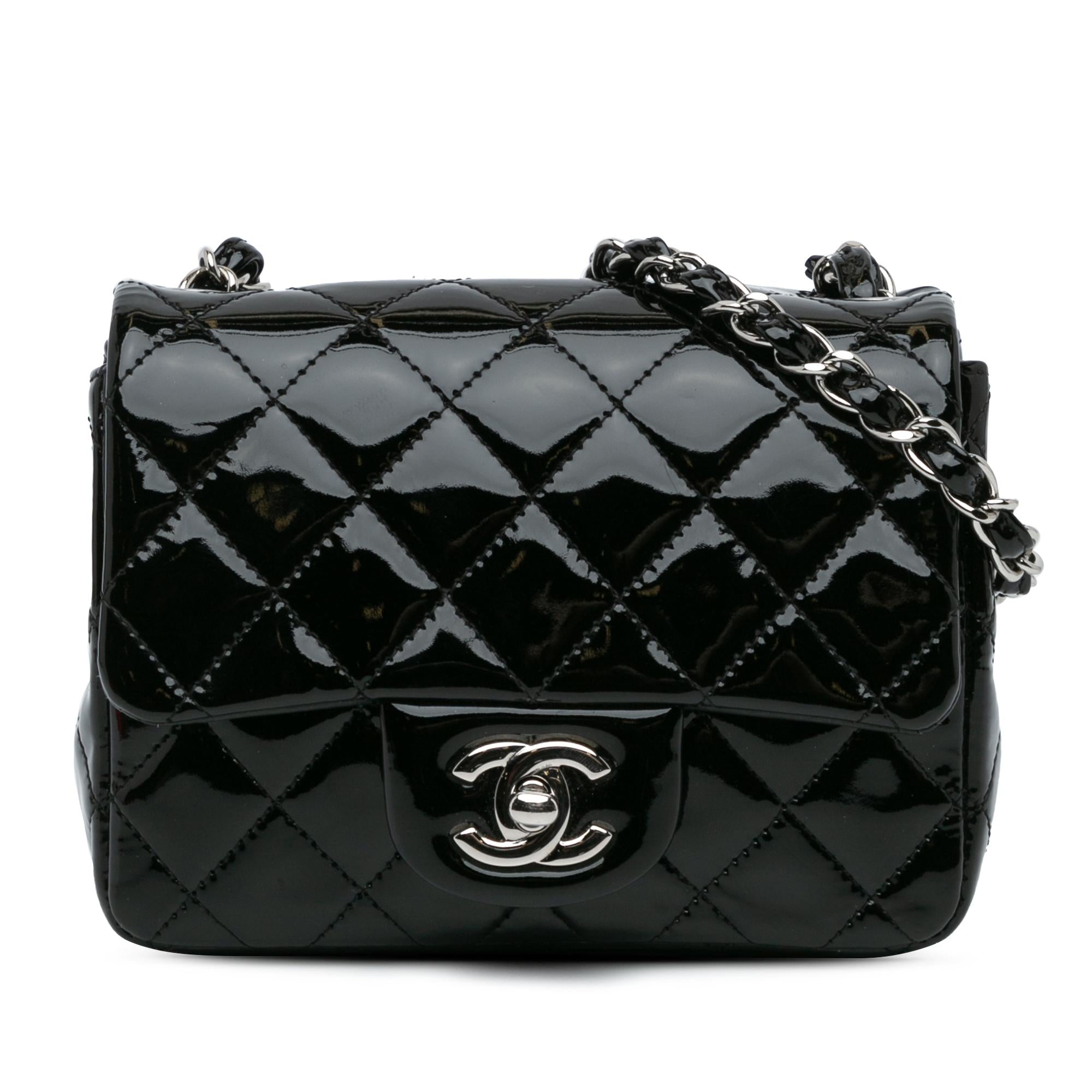 Chanel Mini Square Classic Patent Single Flap