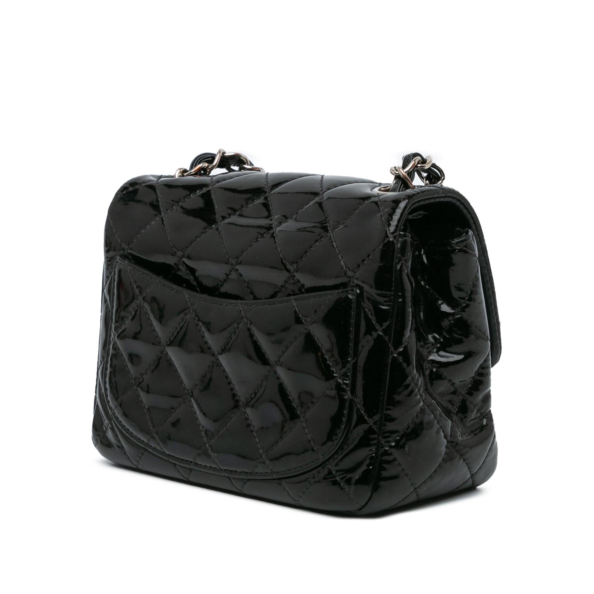 Chanel Mini Square Classic Patent Single Flap