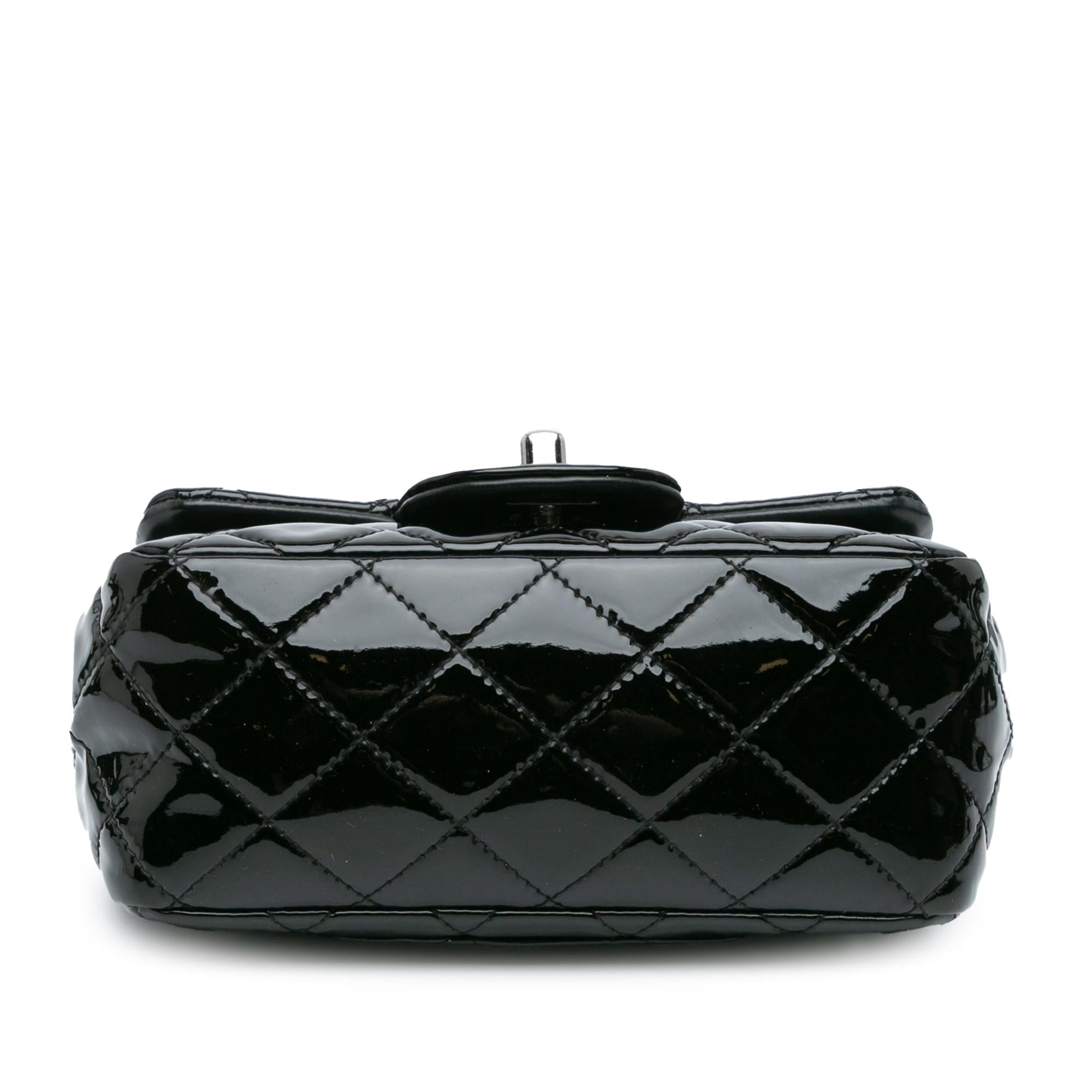 Chanel Mini Square Classic Patent Single Flap