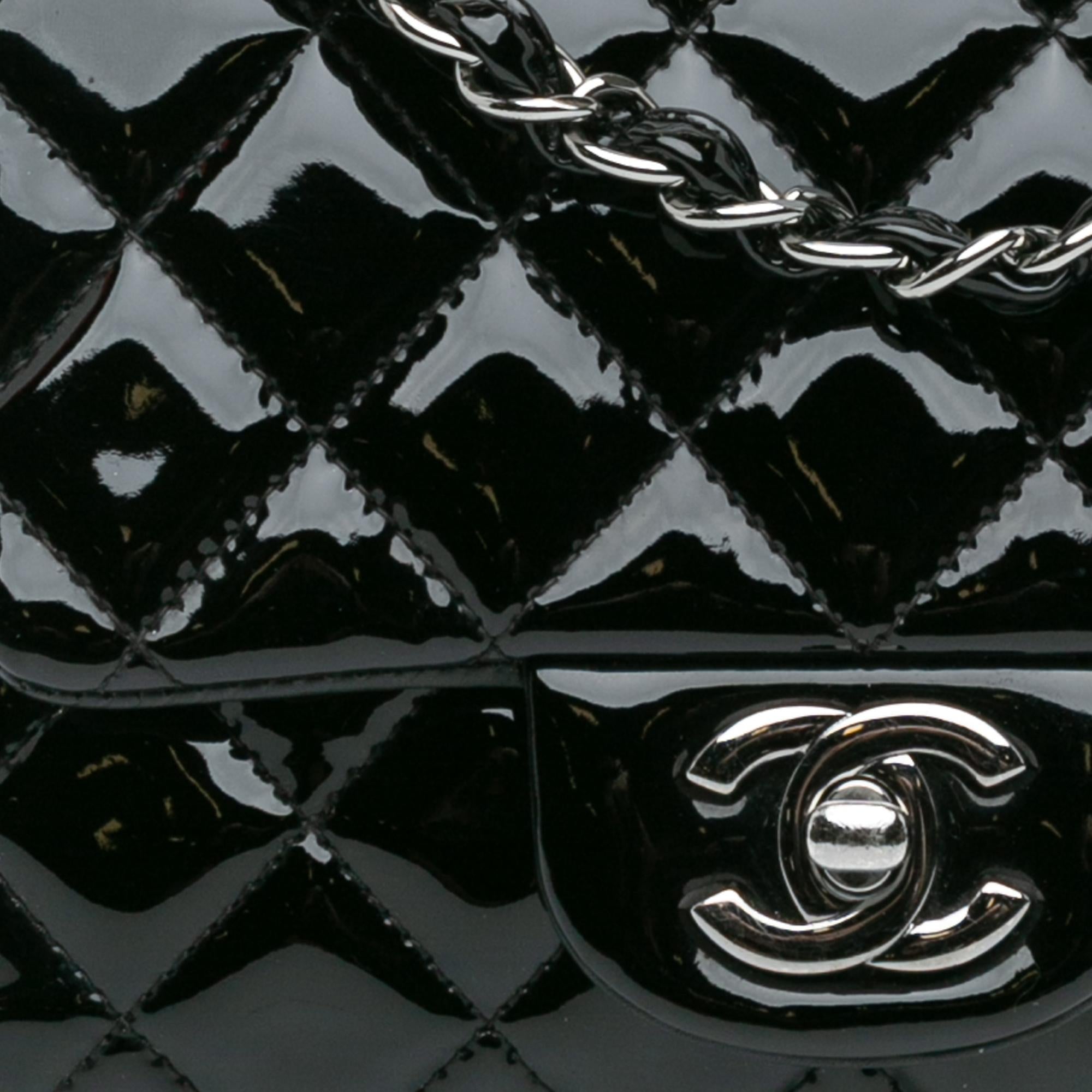 Chanel Mini Square Classic Patent Single Flap