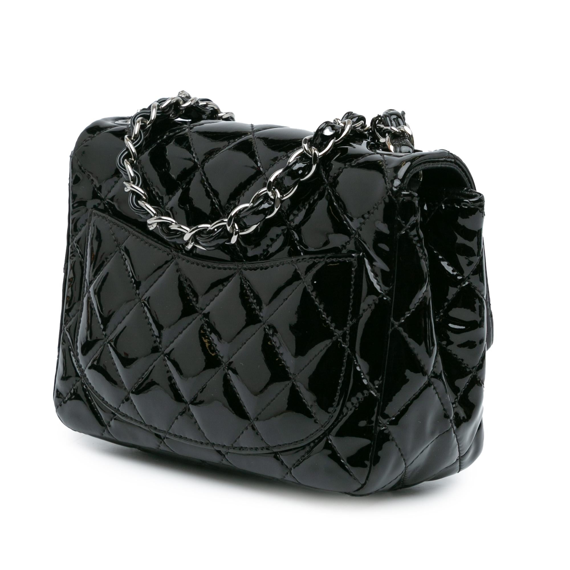 Chanel Mini Square Classic Patent Single Flap