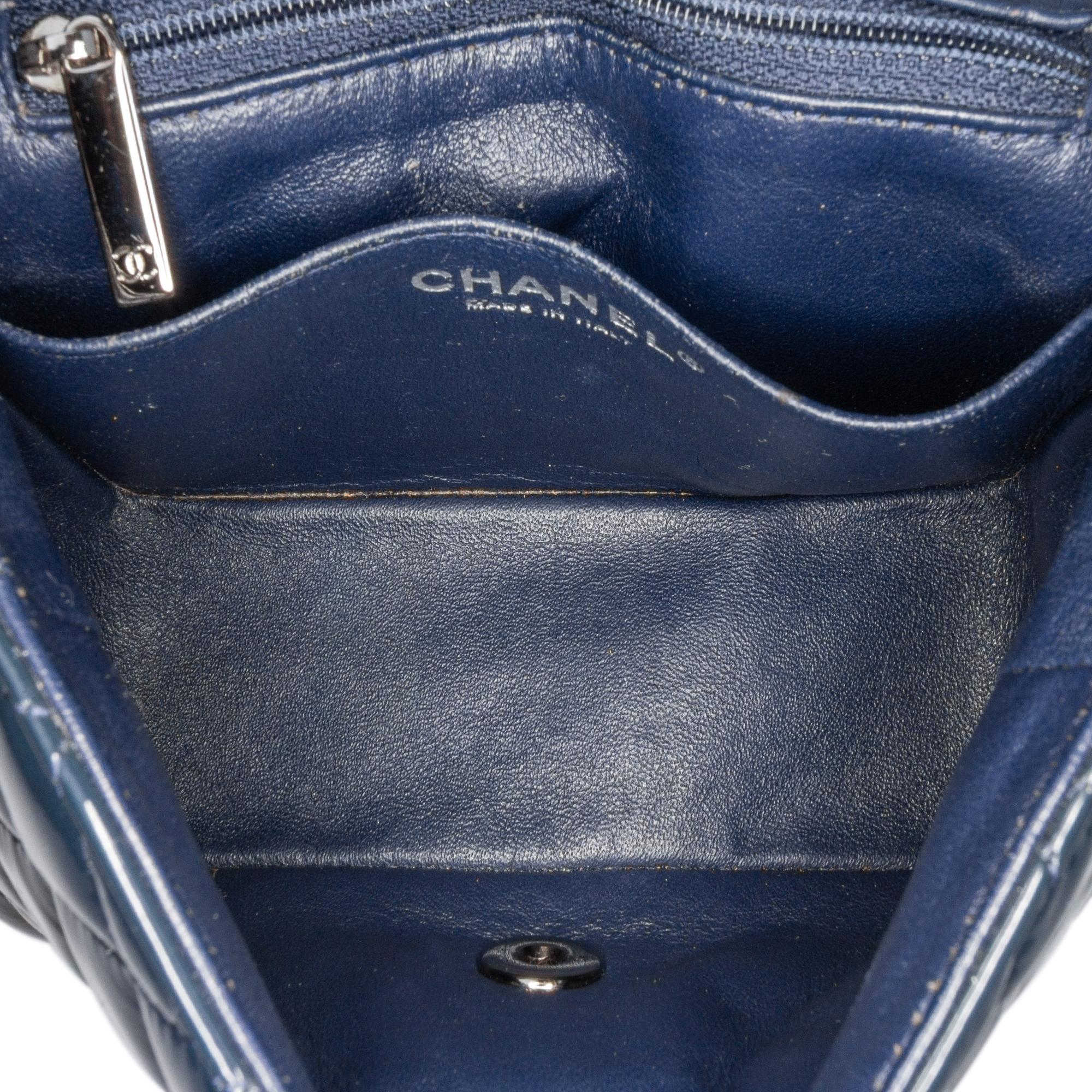 Chanel Mini Square Classic Patent Single Flap