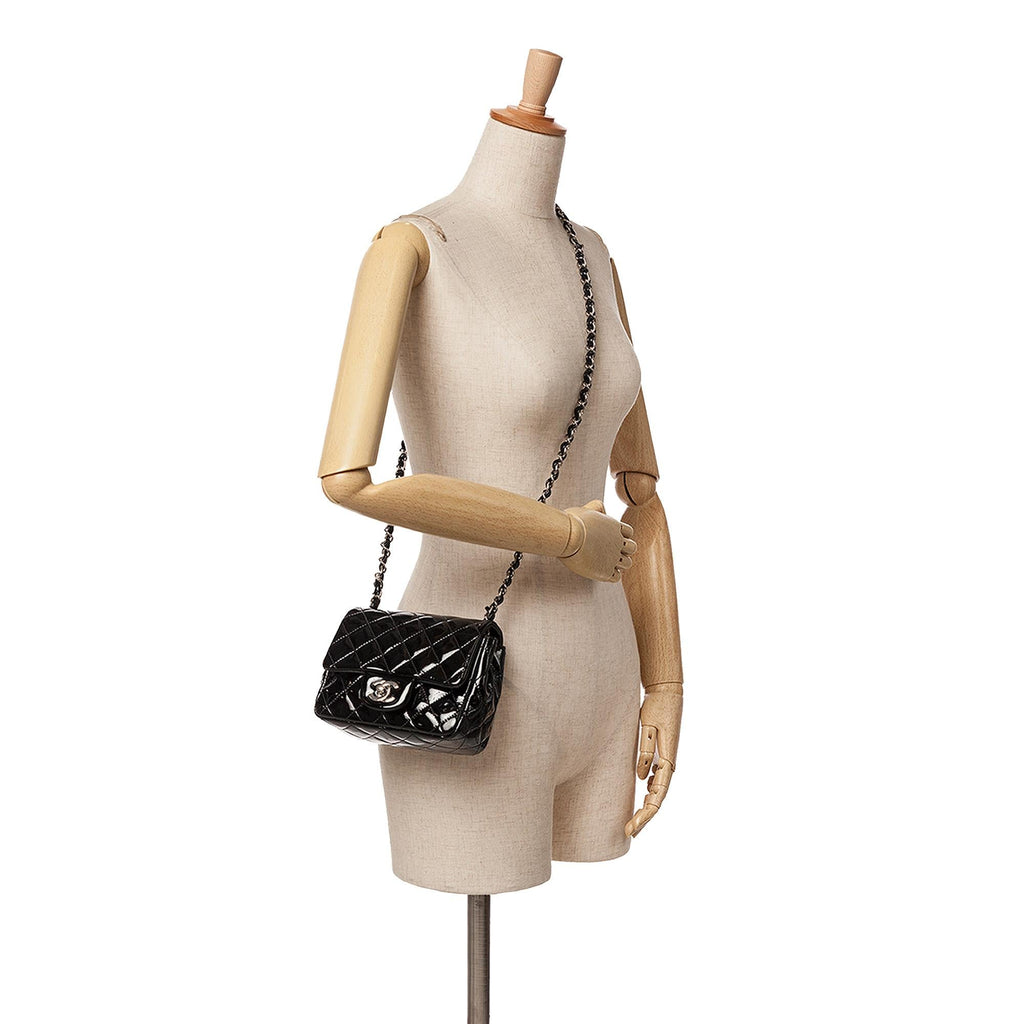 Chanel Mini Square Classic Patent Single Flap