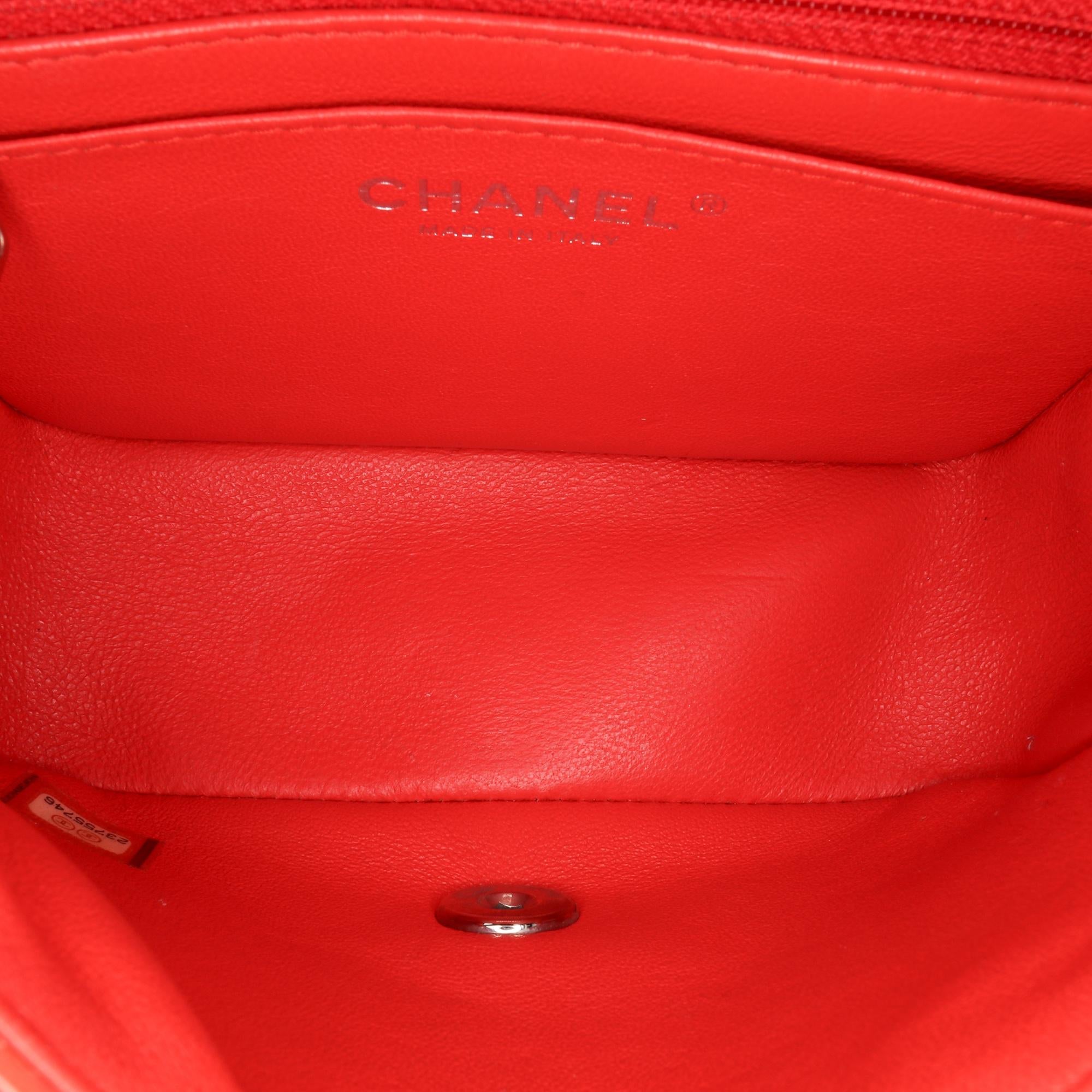 Chanel Mini Square Classic Patent Single Flap