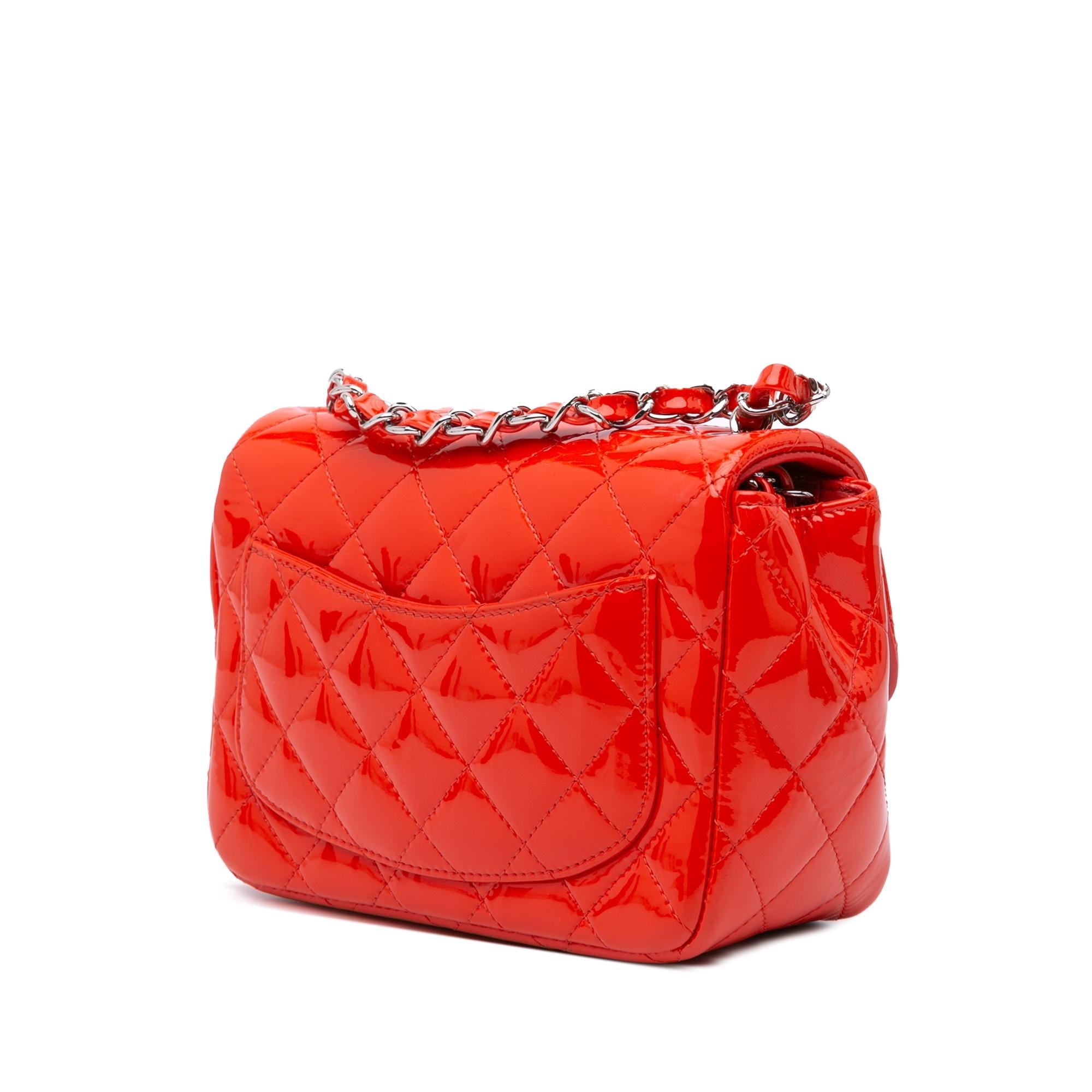 Chanel Mini Square Classic Patent Single Flap