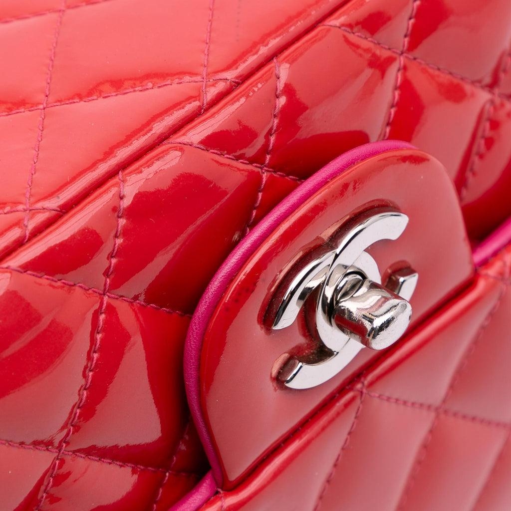 Chanel Mini Square Classic Patent Single Flap