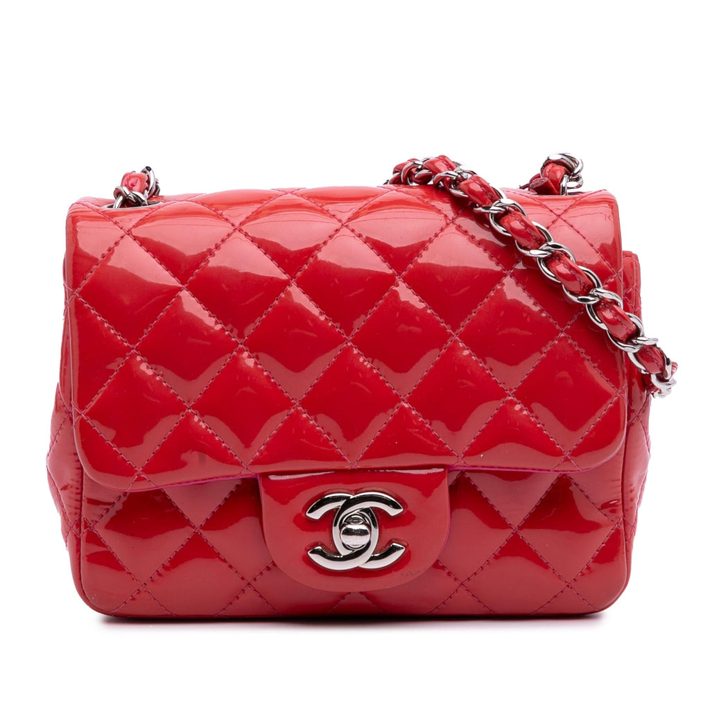 Chanel Mini Square Classic Patent Single Flap
