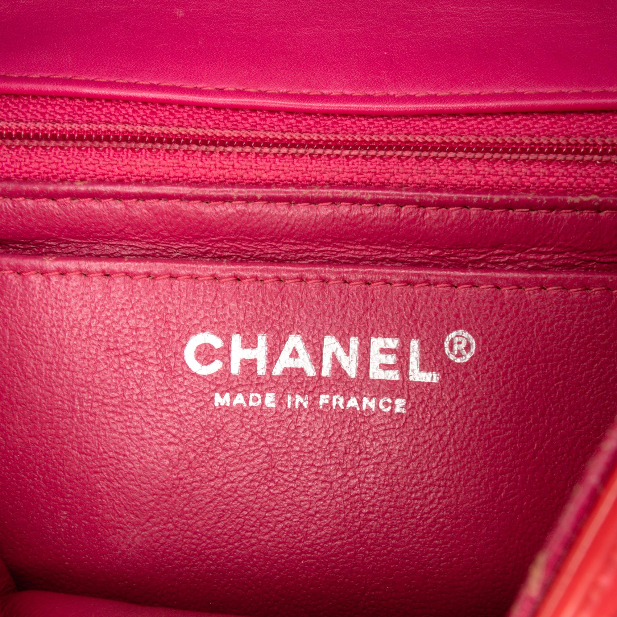 Chanel Mini Square Classic Patent Single Flap