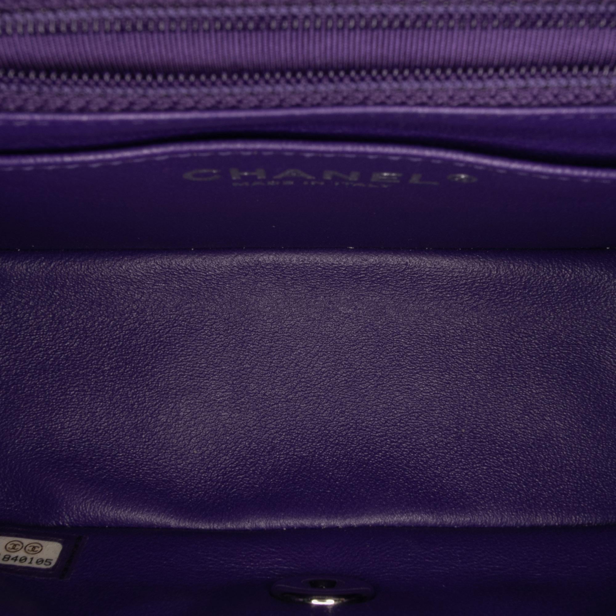 Chanel Mini Square Classic Patent Single Flap