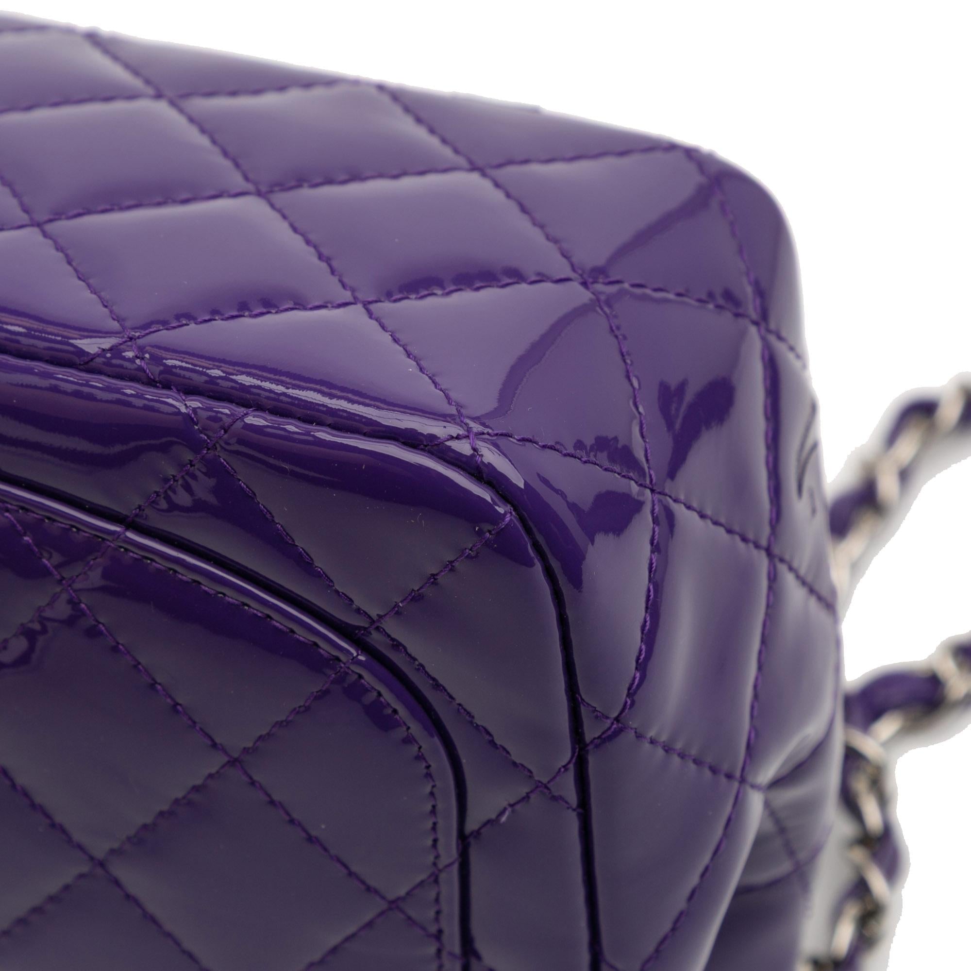 Chanel Mini Square Classic Patent Single Flap