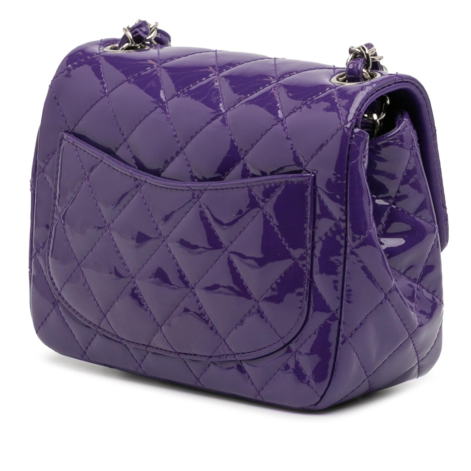 Chanel Mini Square Classic Patent Single Flap