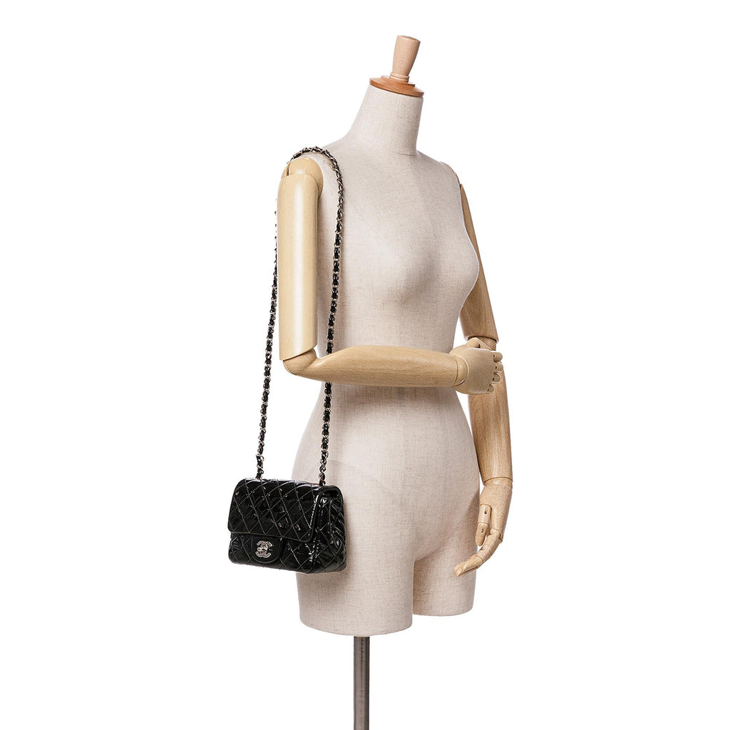Chanel Mini Square Classic Patent Single Flap