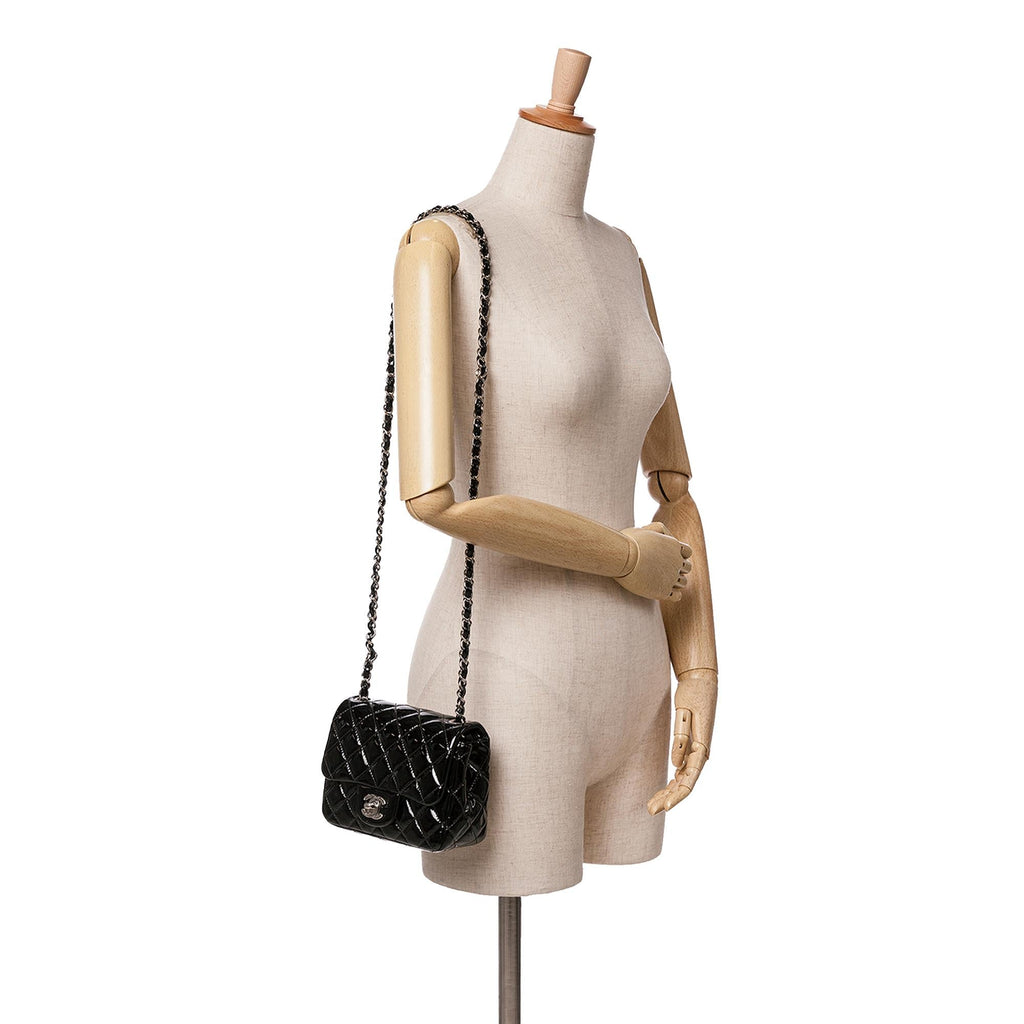 Chanel Mini Square Classic Patent Single Flap