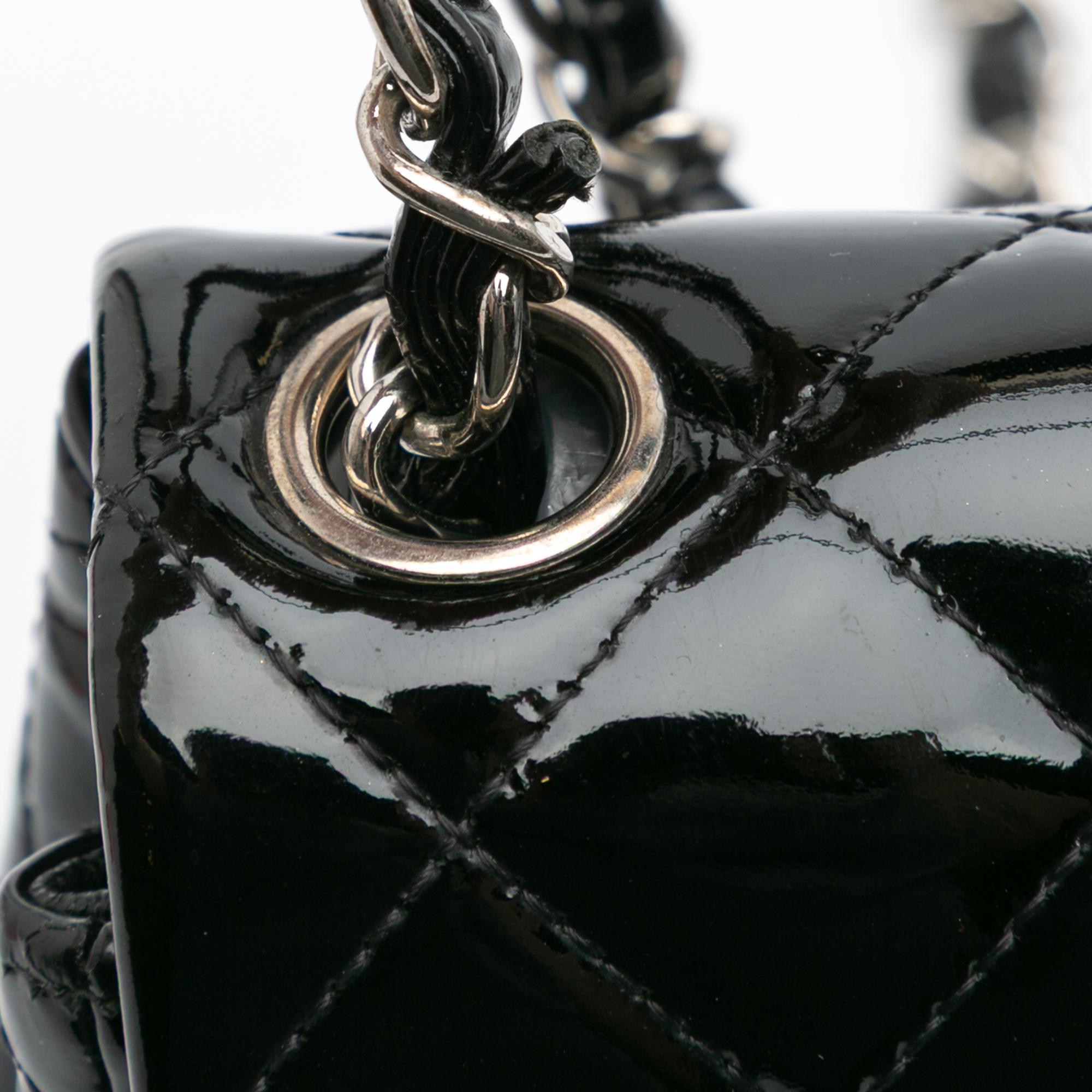 Chanel Mini Square Classic Patent Single Flap