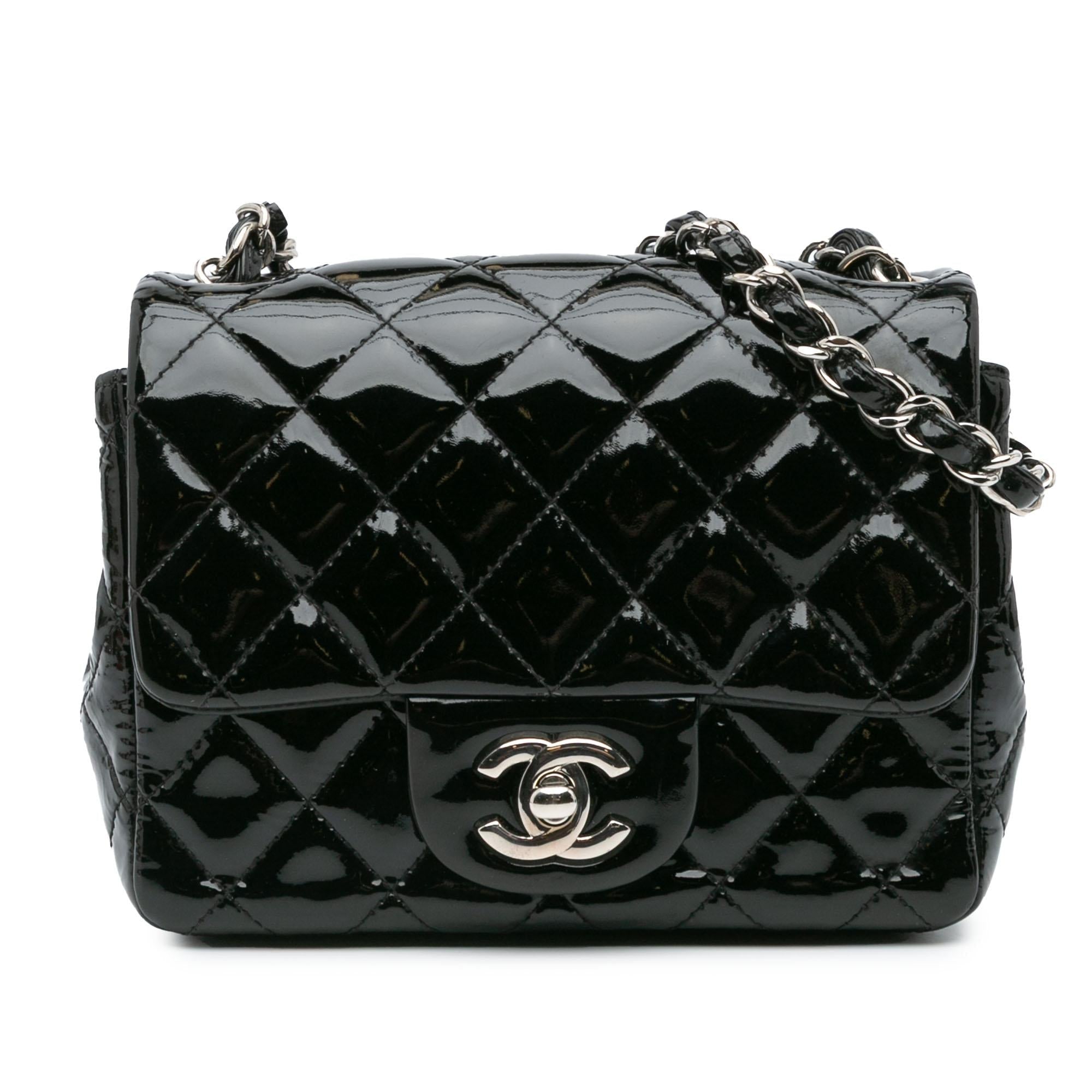 Chanel Mini Square Classic Patent Single Flap
