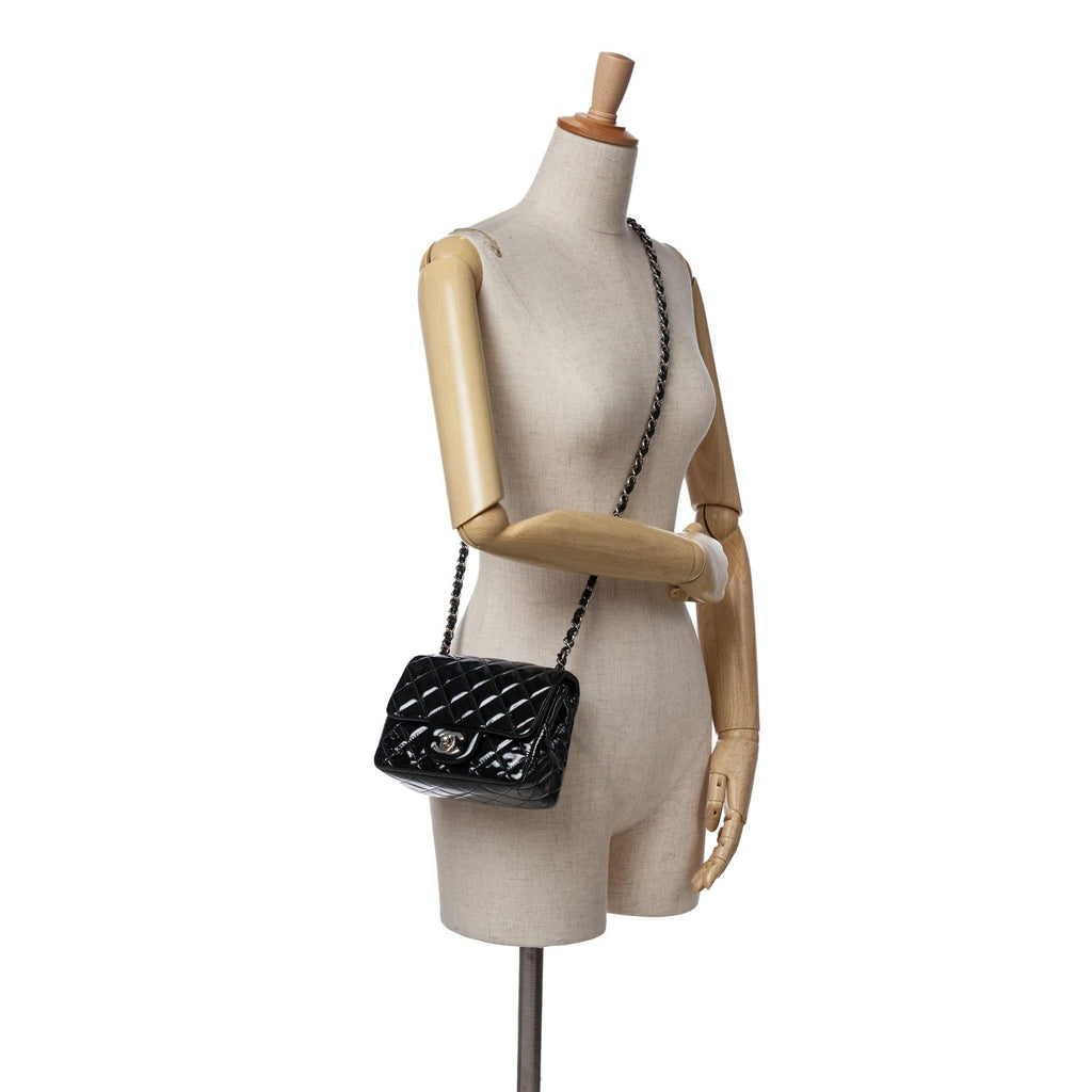 Chanel Mini Square Classic Patent Single Flap