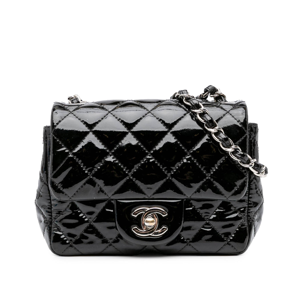 Chanel Mini Square Classic Patent Single Flap