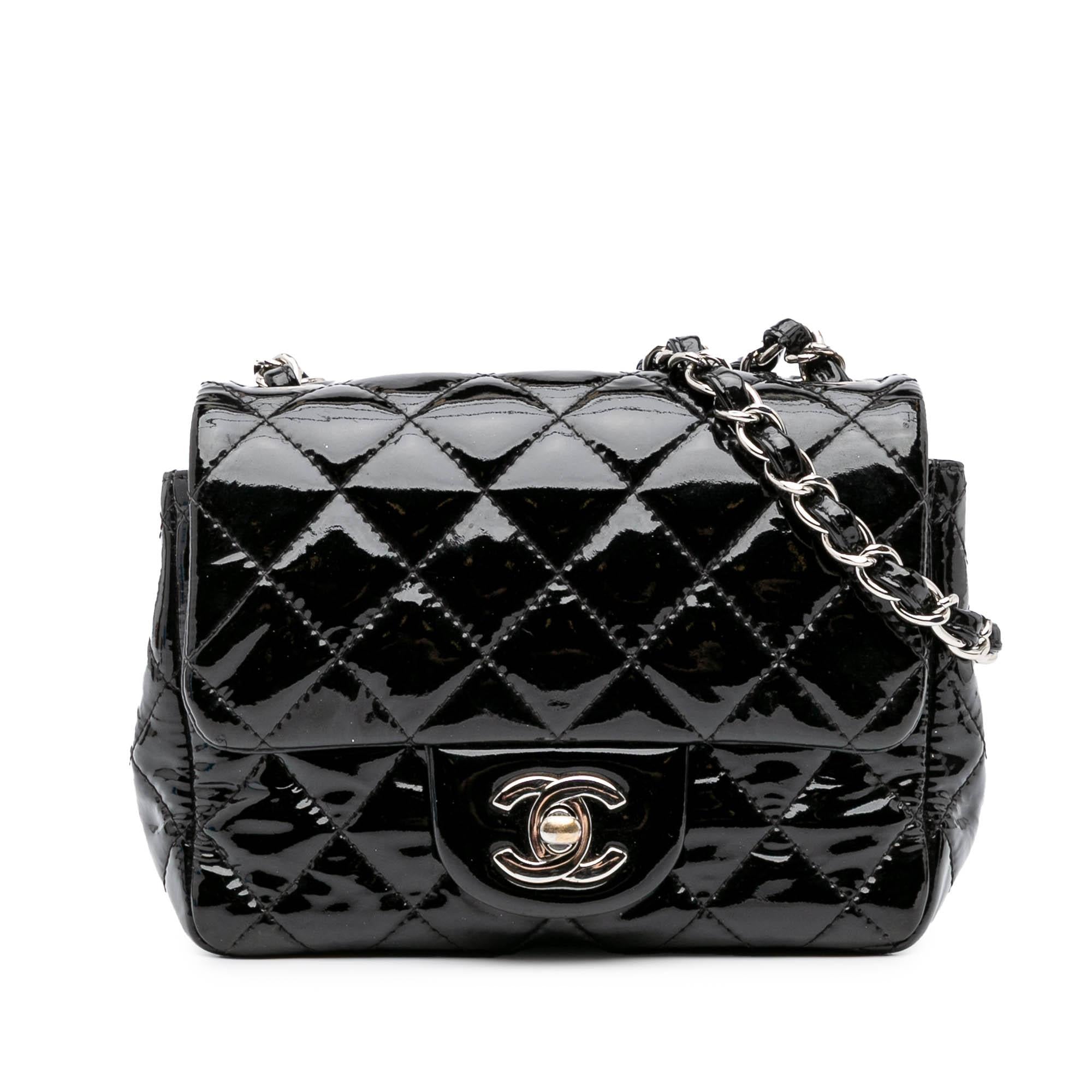 Chanel Mini Square Classic Patent Single Flap