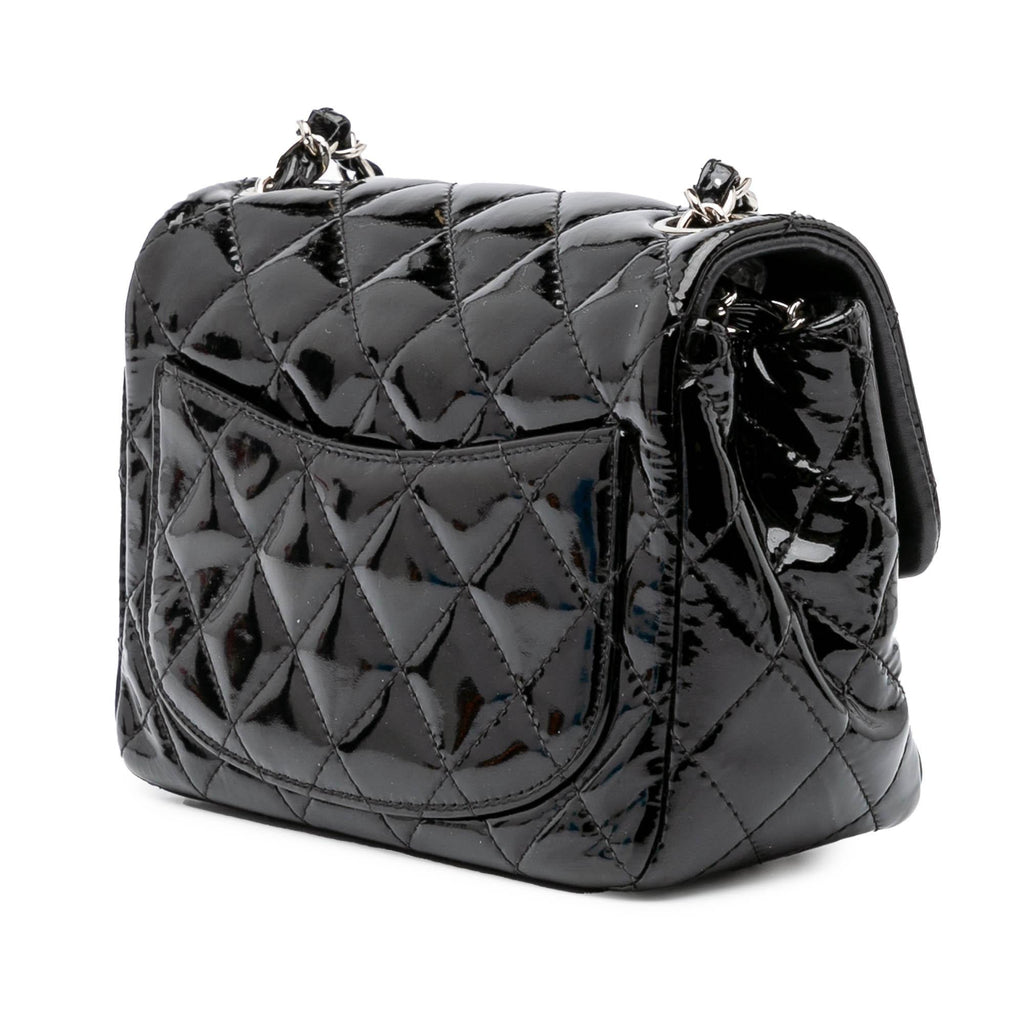 Chanel Mini Square Classic Patent Single Flap