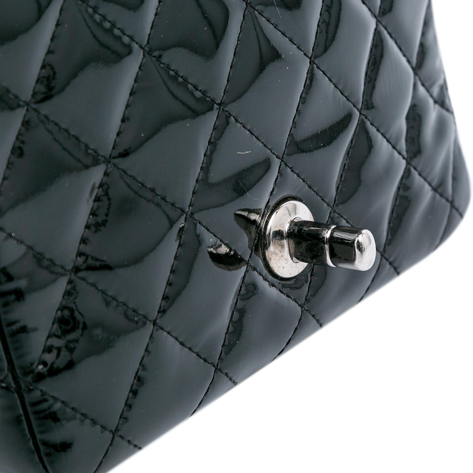 Chanel Mini Square Classic Patent Single Flap