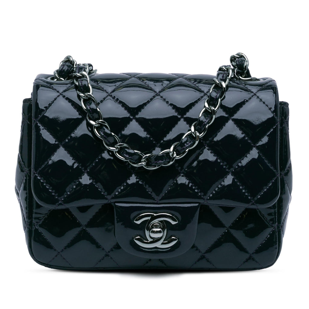 Chanel Mini Square Classic Patent Single Flap