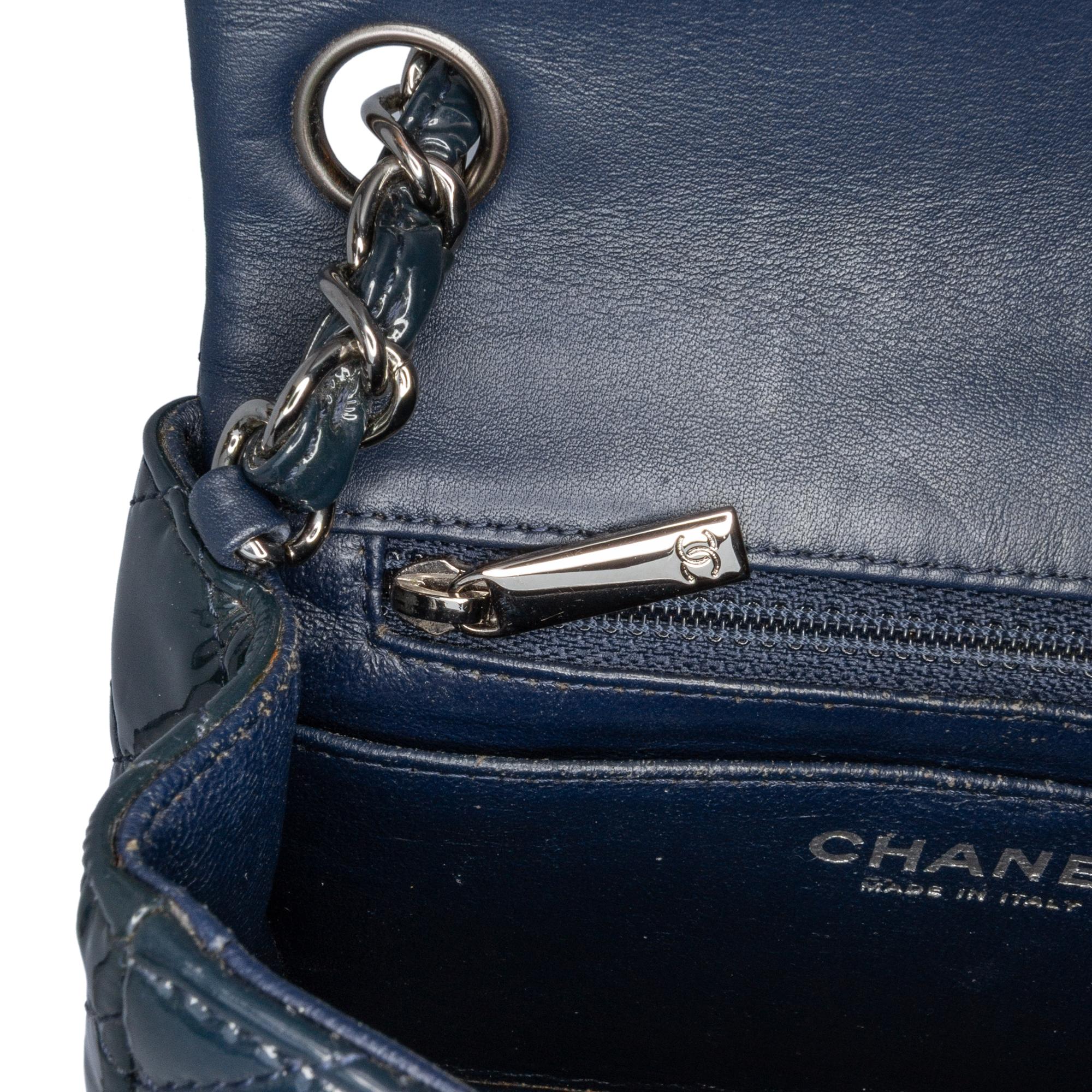 Chanel Mini Square Classic Patent Single Flap