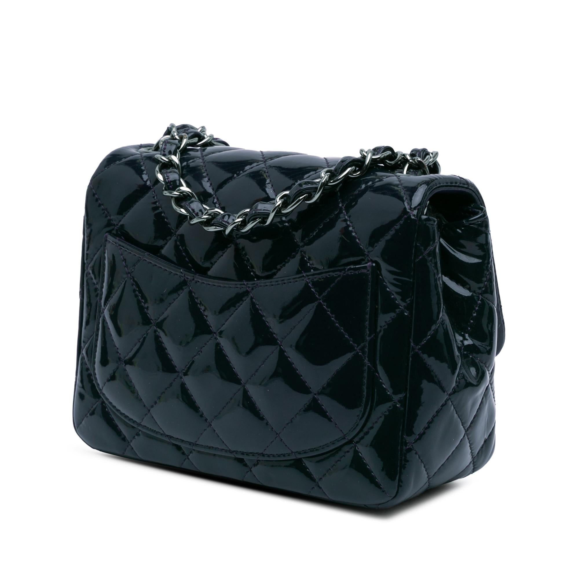 Chanel Mini Square Classic Patent Single Flap