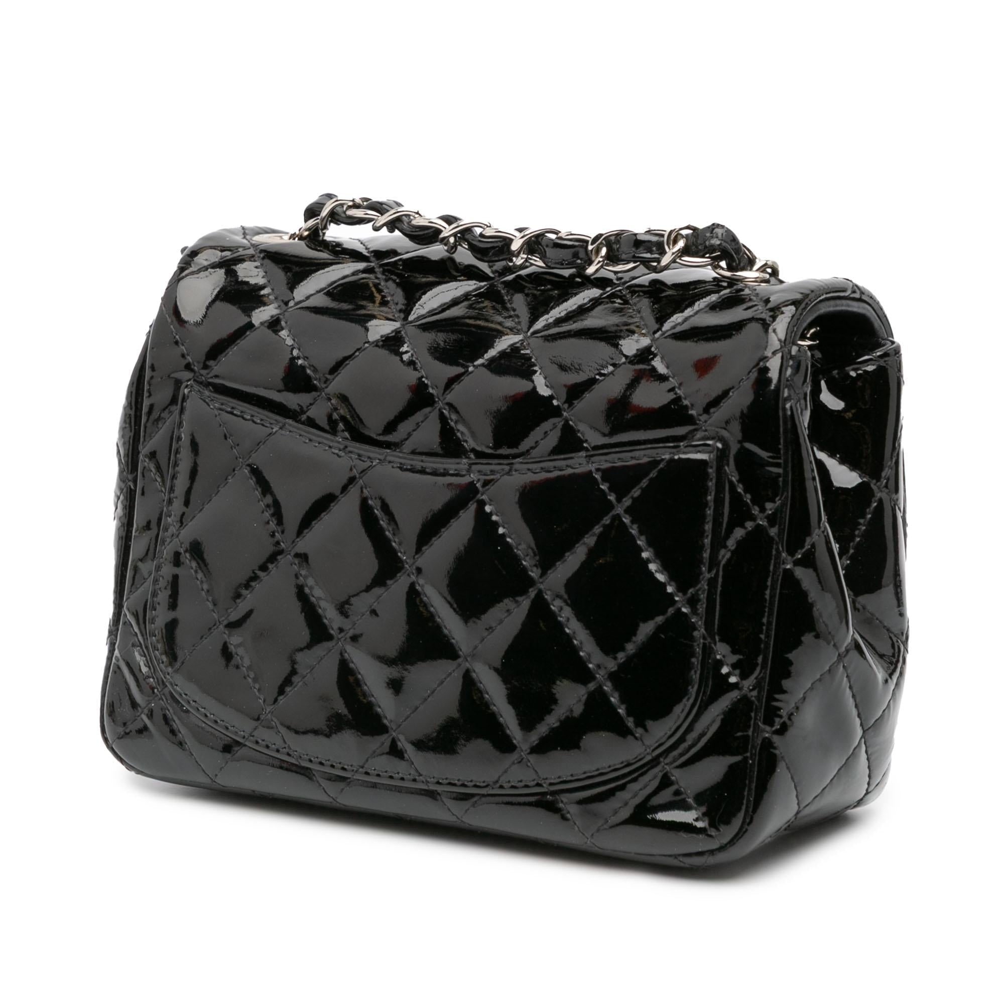Chanel Mini Square Classic Patent Single Flap