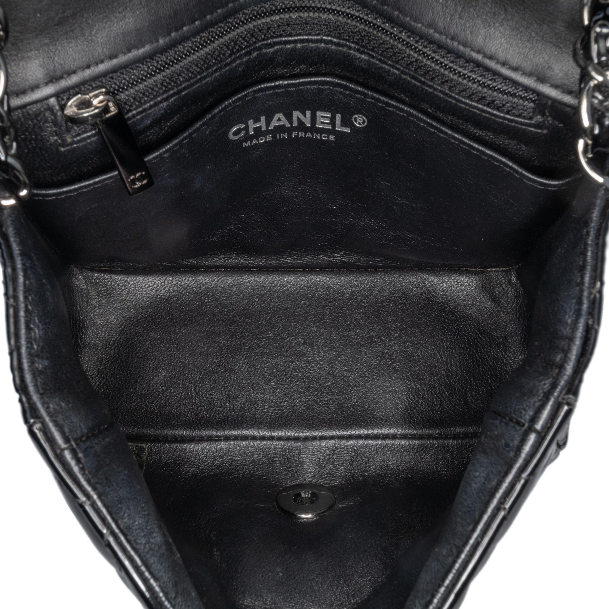 Chanel Mini Square Classic Patent Single Flap