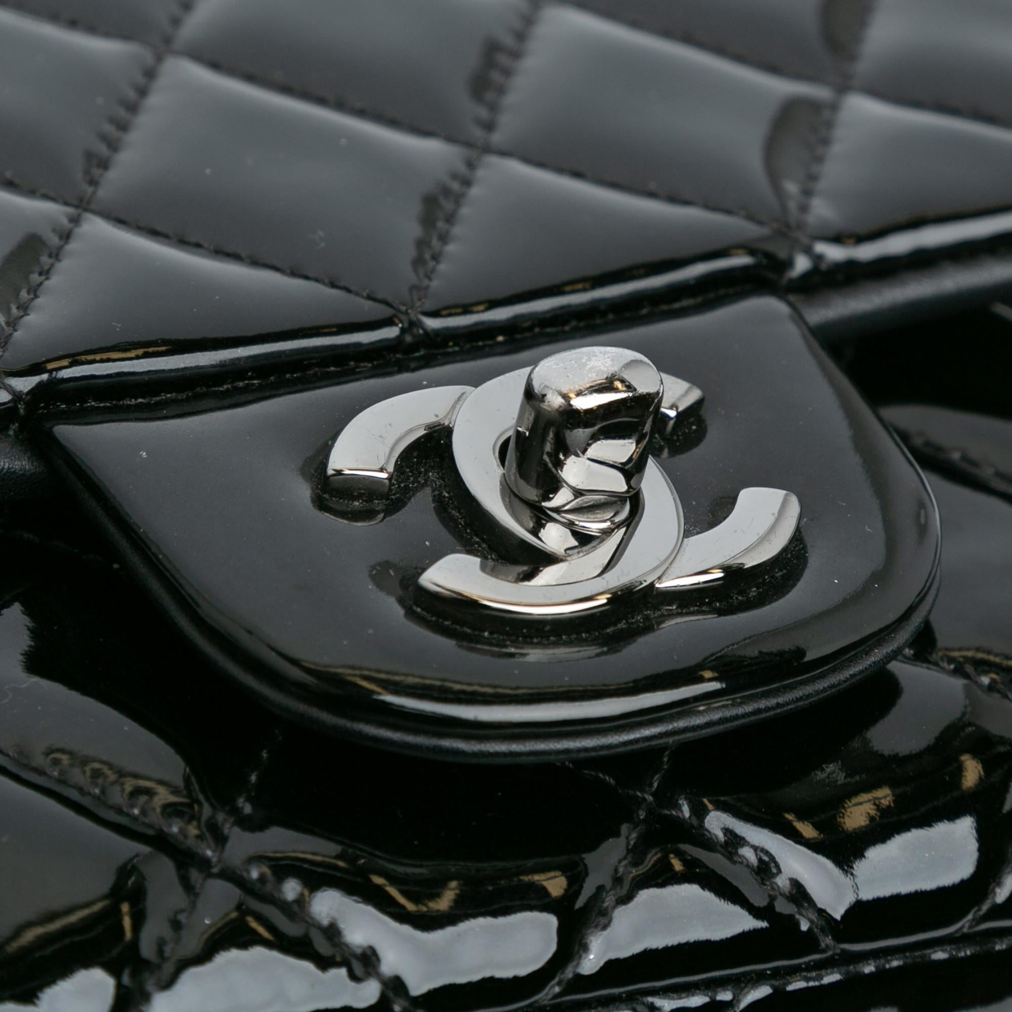 Chanel Mini Square Classic Patent Single Flap