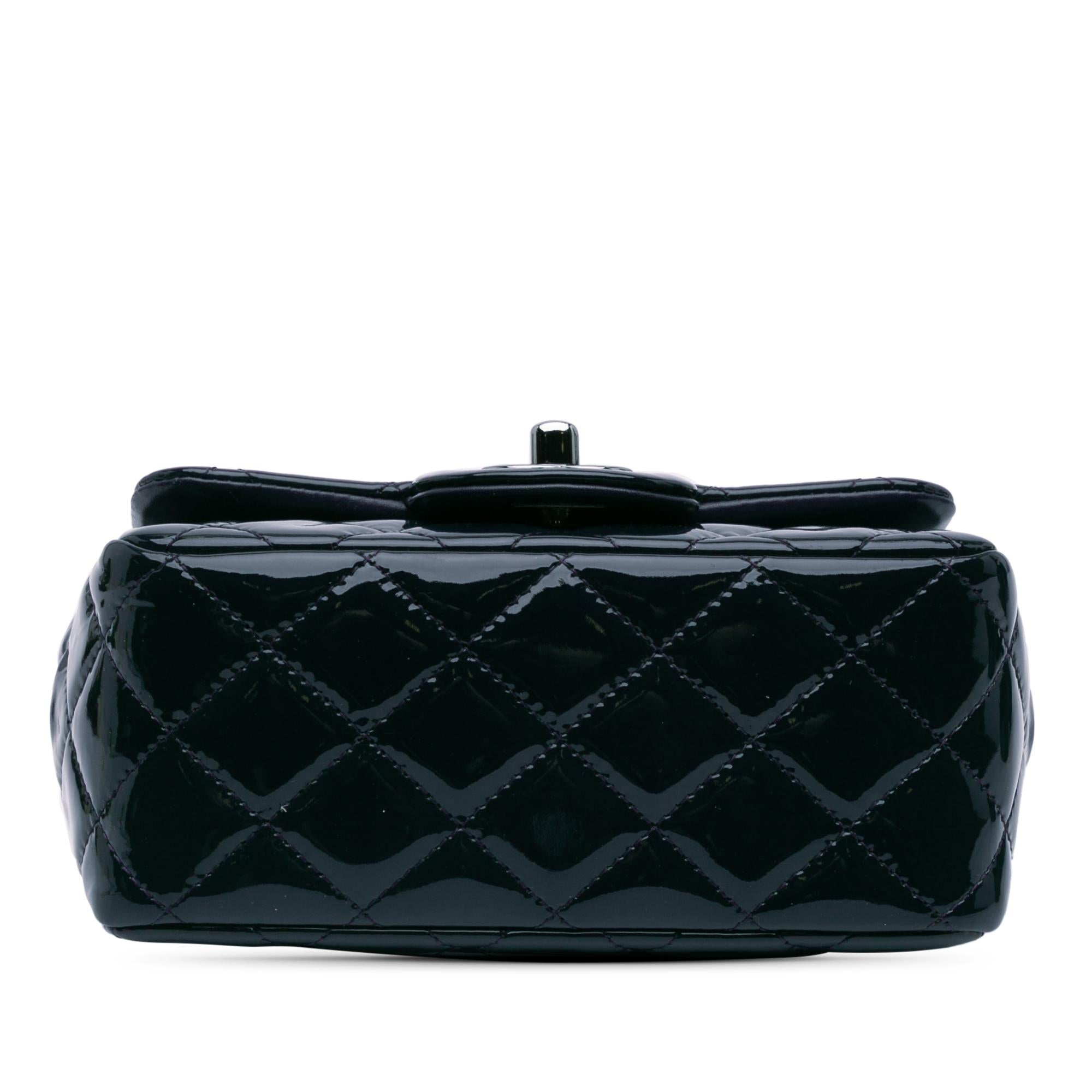 Chanel Mini Square Classic Patent Single Flap
