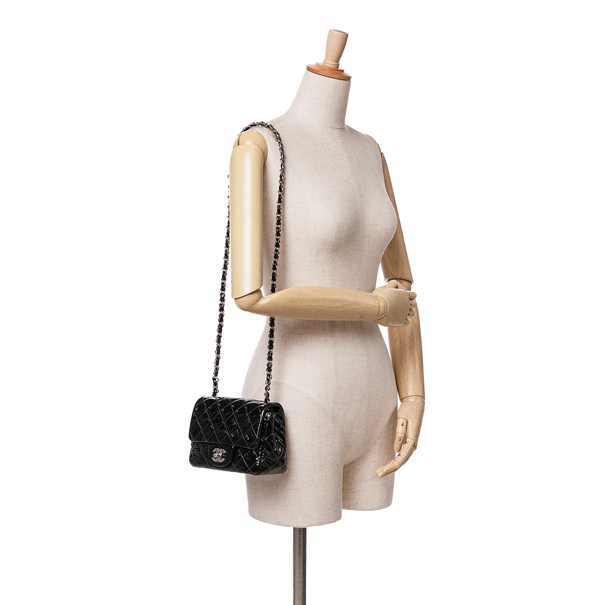 Chanel Mini Square Classic Patent Single Flap