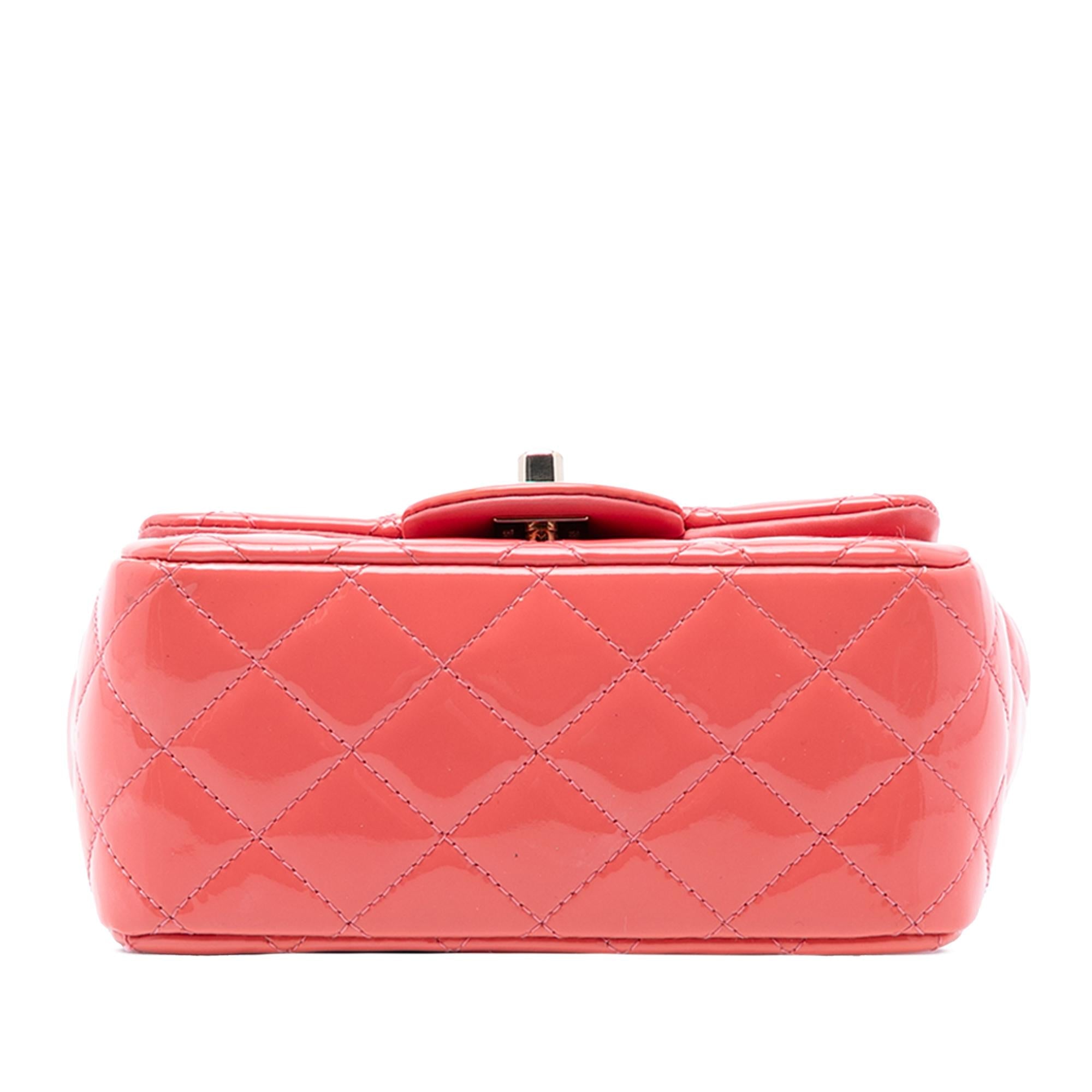 Chanel Mini Square Classic Patent Single Flap
