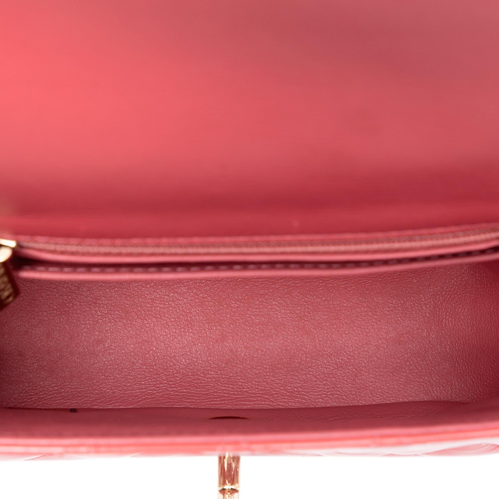 Chanel Mini Square Classic Patent Single Flap