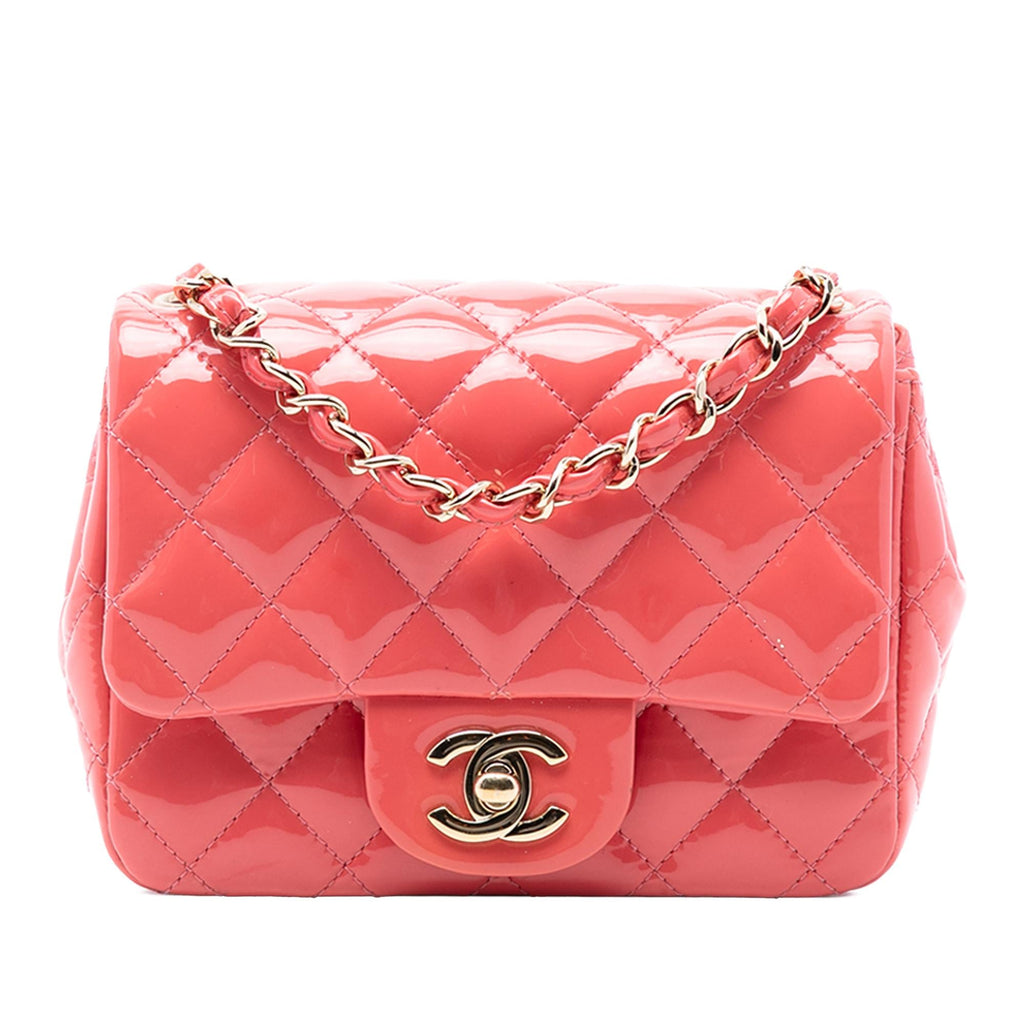 Chanel Mini Square Classic Patent Single Flap