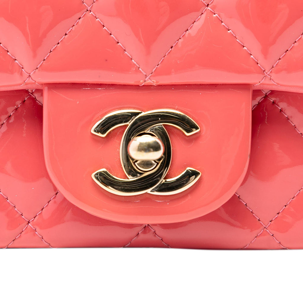 Chanel Mini Square Classic Patent Single Flap