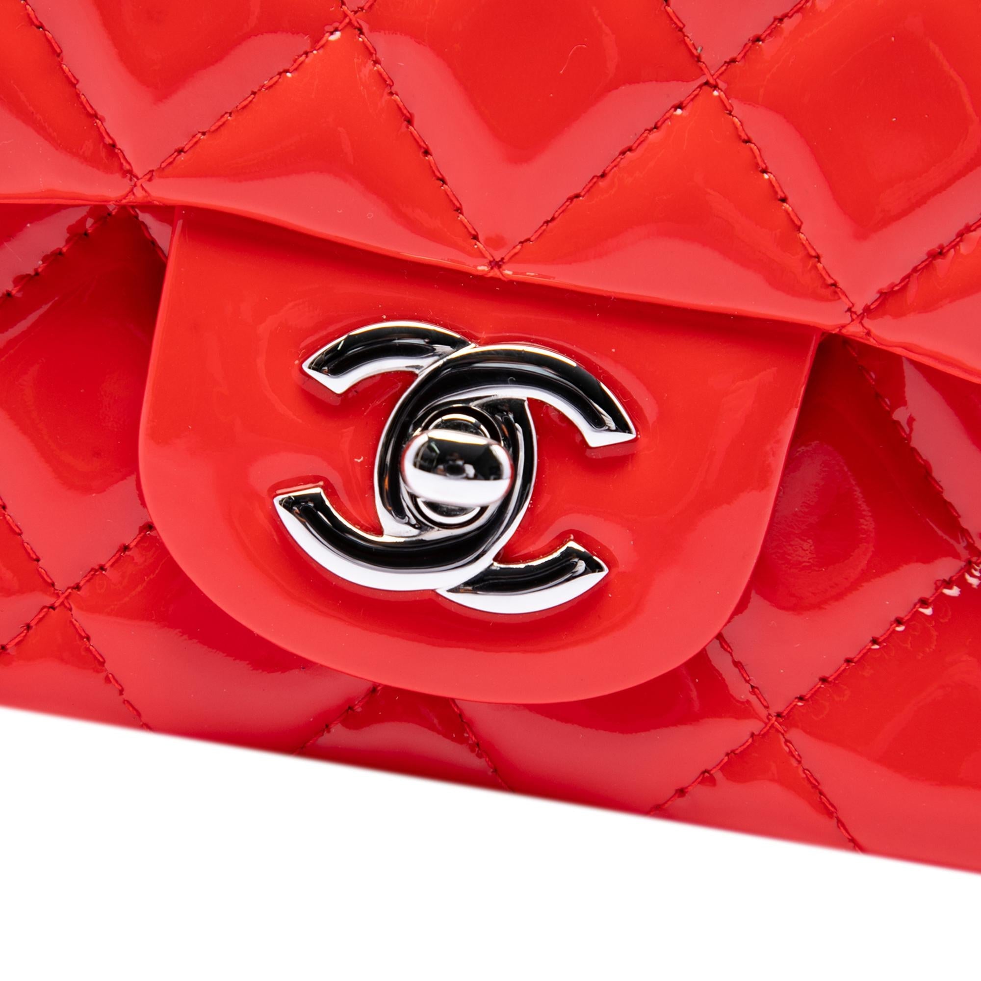 Chanel Mini Square Classic Patent Single Flap