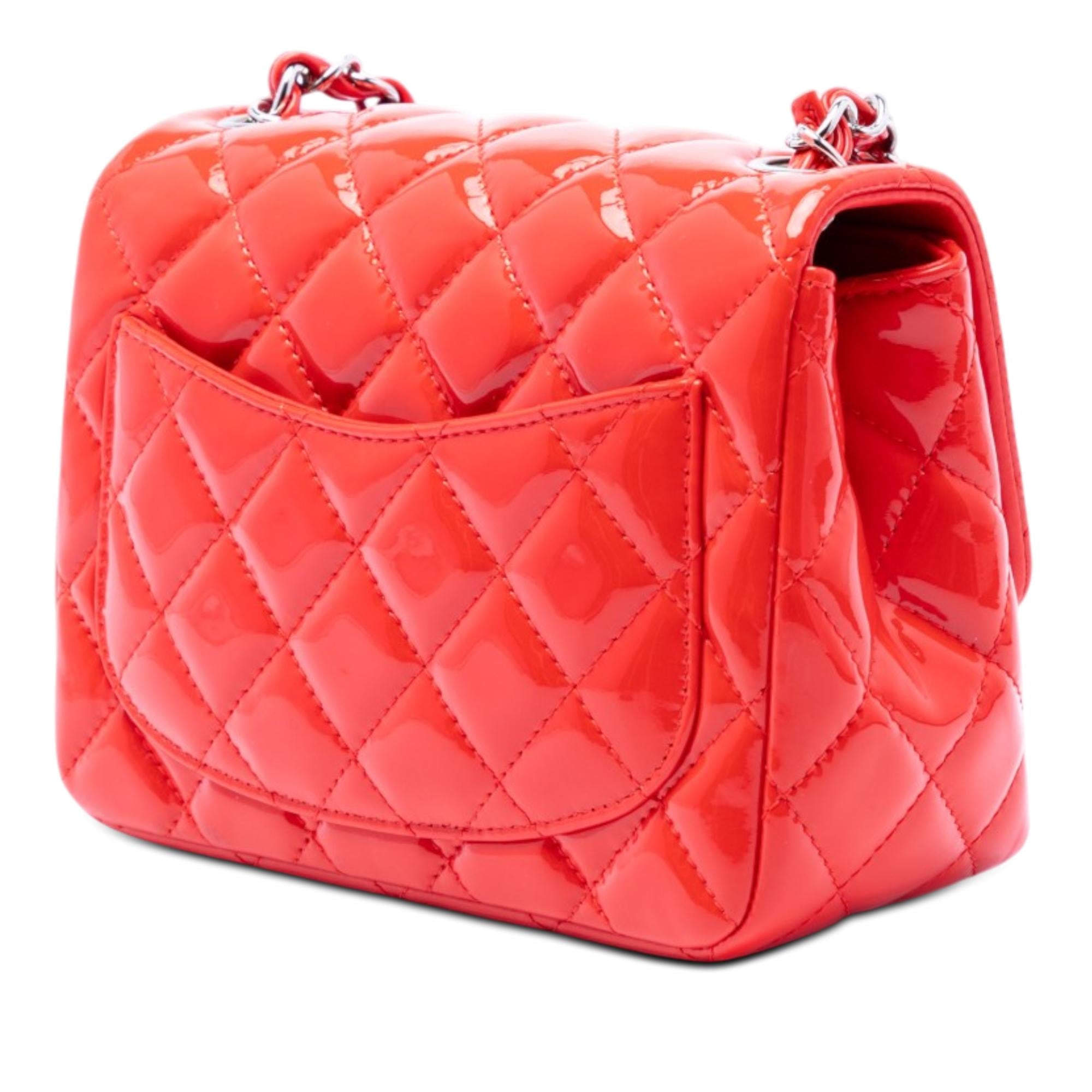 Chanel Mini Square Classic Patent Single Flap