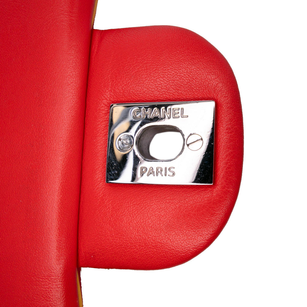 Chanel Mini Square Classic Patent Striped Single Flap
