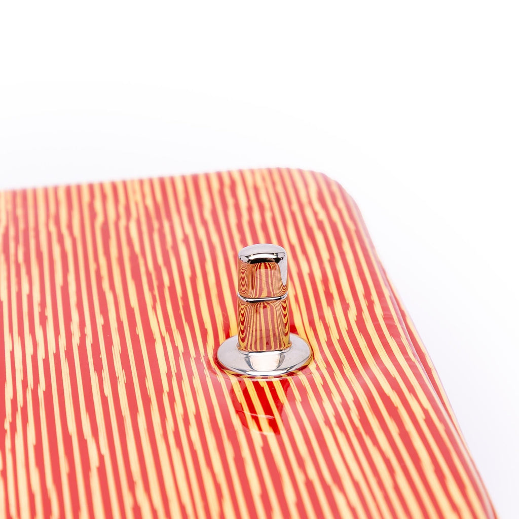 Chanel Mini Square Classic Patent Striped Single Flap