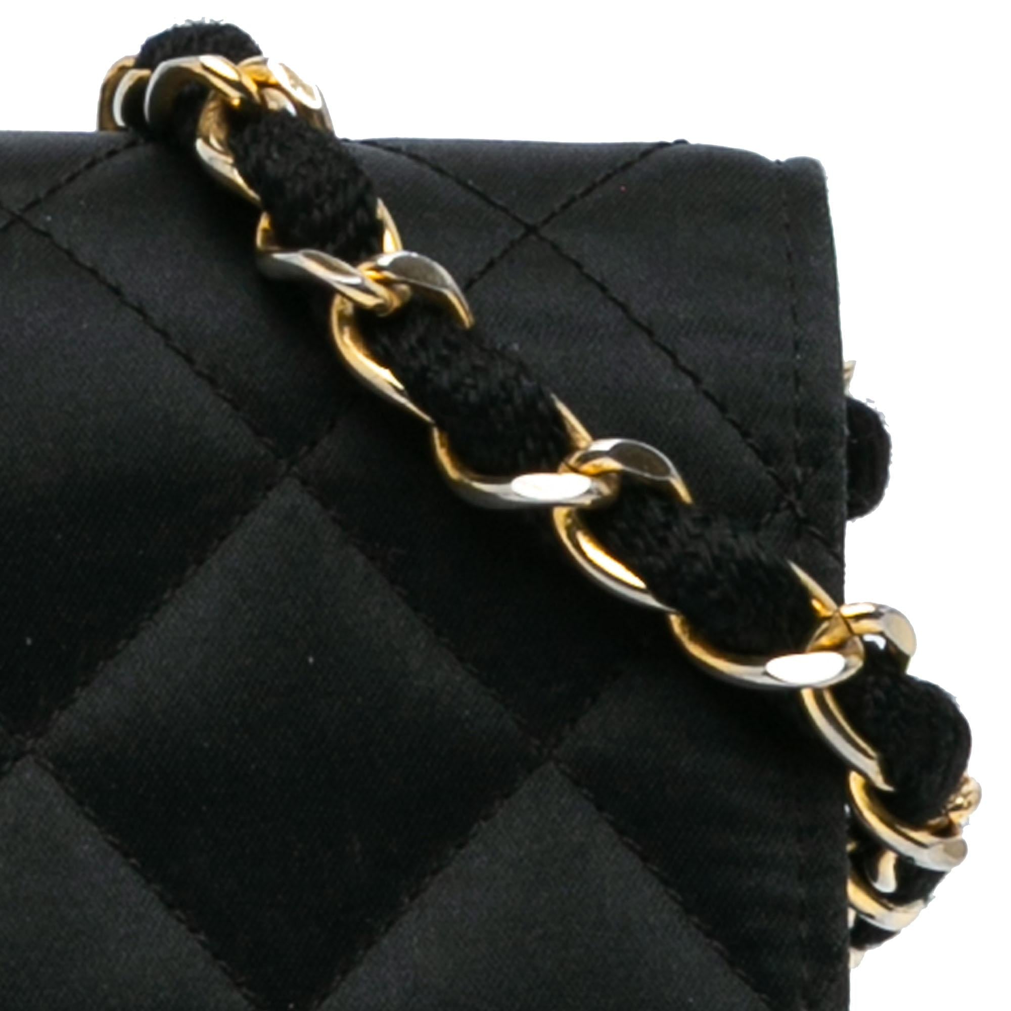 Chanel Mini Square Classic Satin Single Flap