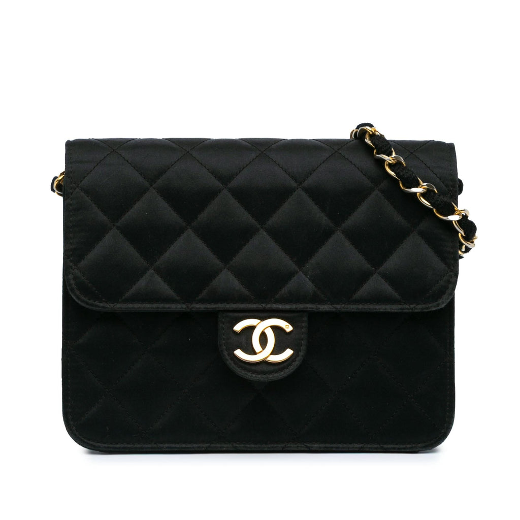 Chanel Mini Square Classic Satin Single Flap
