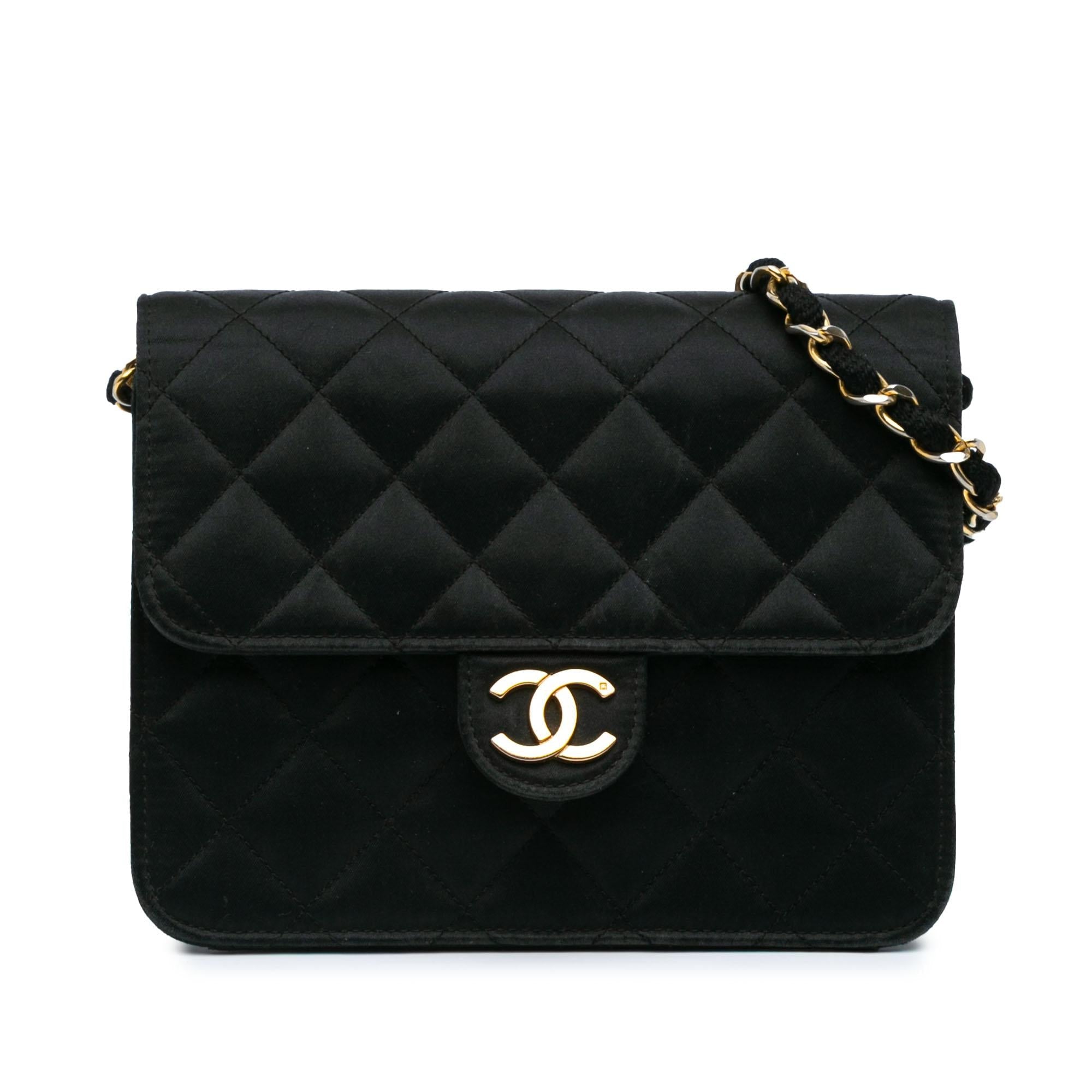 Chanel Mini Square Classic Satin Single Flap