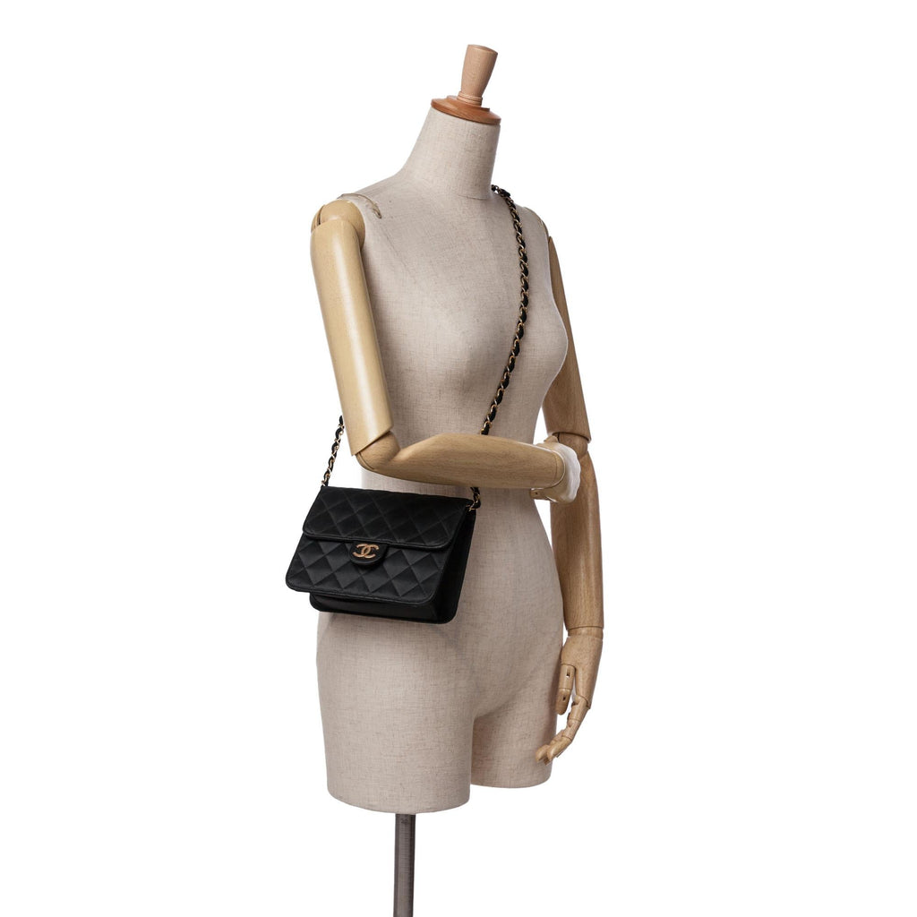 Chanel Mini Square Classic Satin Single Flap
